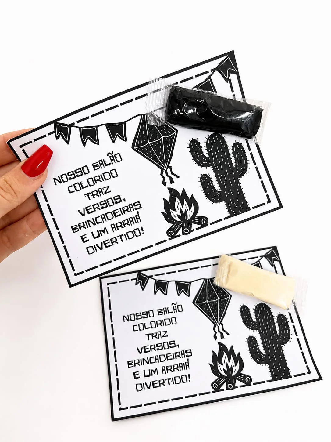 Cartão Lembrancinha Junino Cordel – PDF para Imprimir — amostra 4: Encante sua festa junina com este lindo cartão…