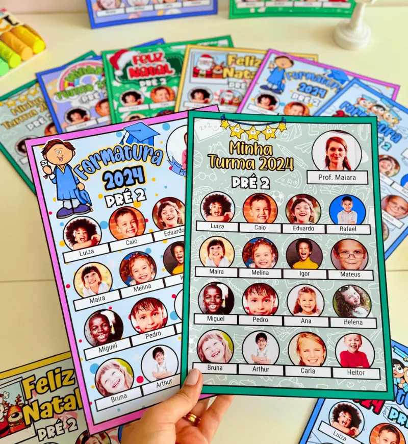 Cartão Minha Turma: 9 Modelos para Personalizar — Atividades para Educação Infantil: Personalize o Cartão Minha Turma com…