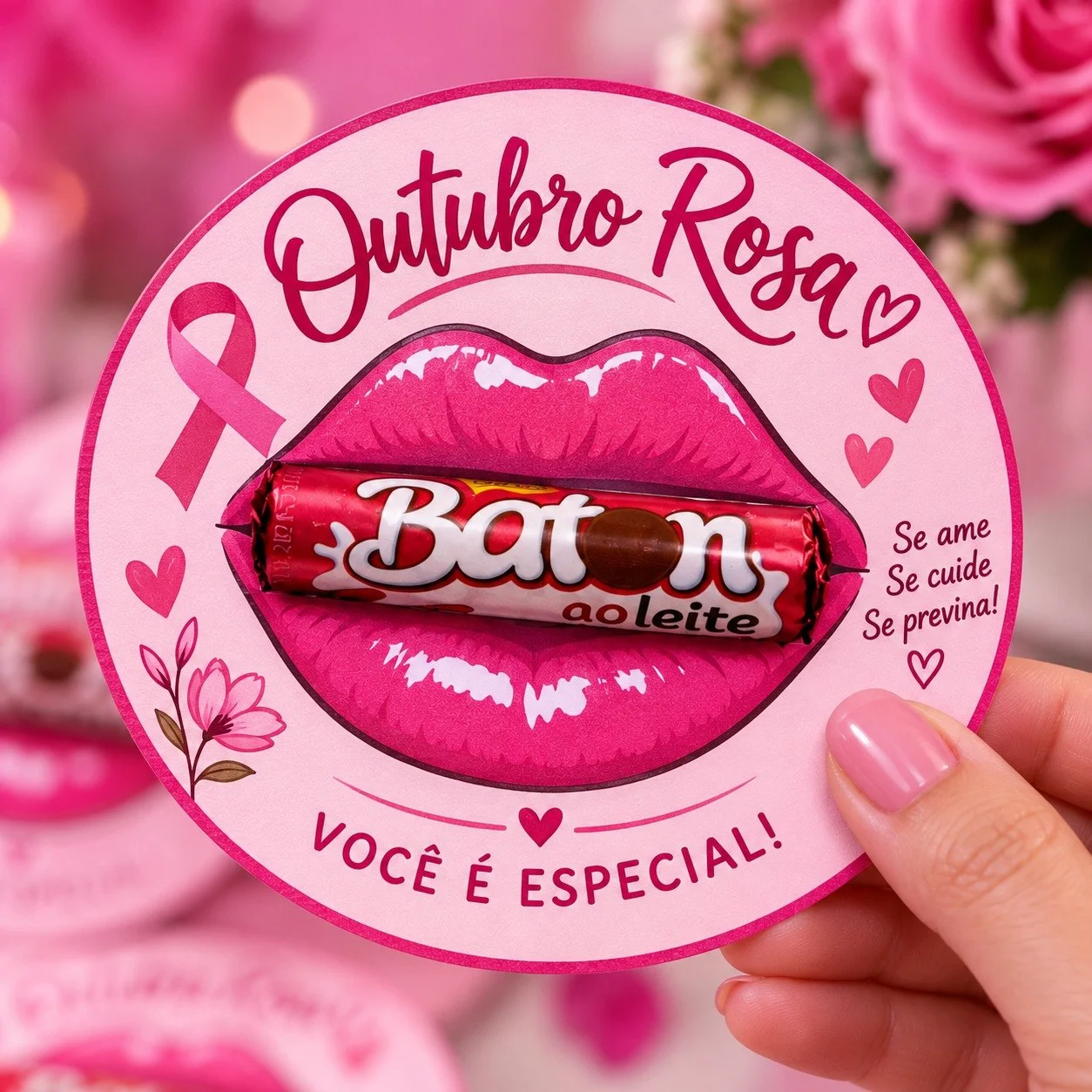 CARTÃO OUTUBRO ROSA – UMA LINDA LEMBRANCINHA! — Datas comemorativas para Todas as séries: Um mimo delicado e cheio de…