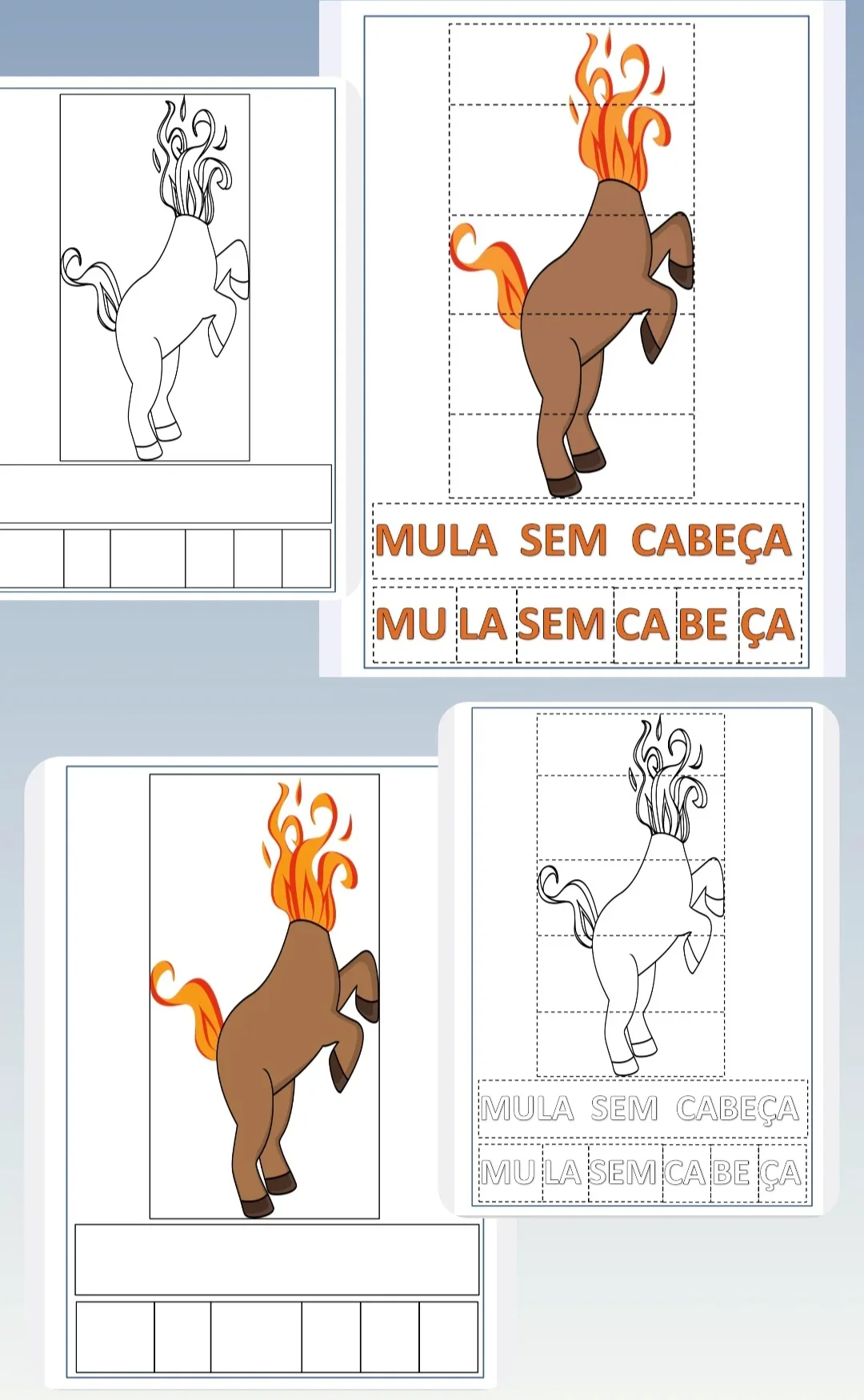 📚✨ CARTÃO QUEBRA-CABEÇA FOLCLORE 📚✨ — amostra 3: Quebra-Cabeça Folclórico 📚✨ Uma atividade cheia de alegria e diversão,…