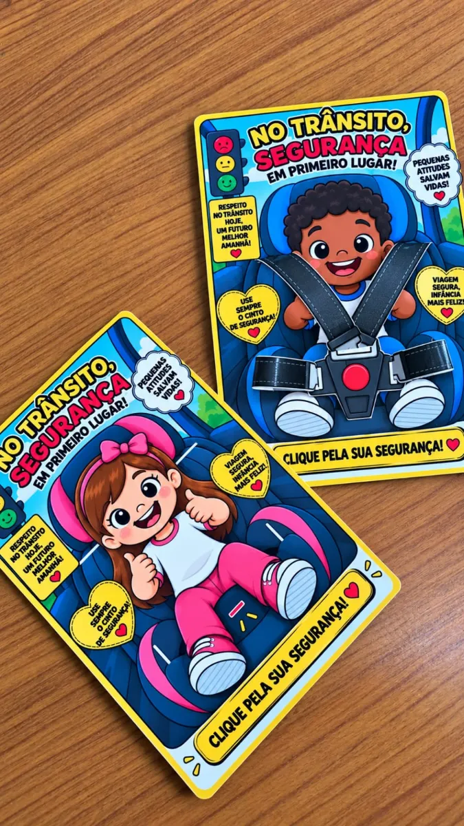 Cartão Trânsito Seguro Interativo para Imprimir — Atividades para Educação Infantil: Cartão Trânsito Seguro para imprimir…