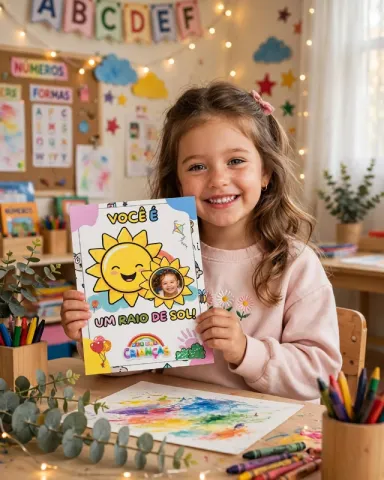 Cartão "Você é um raio de sol" Dia da Criança — amostra 1: 💛 DESTAQUES DO PRODUTO QUE ENCANTAM