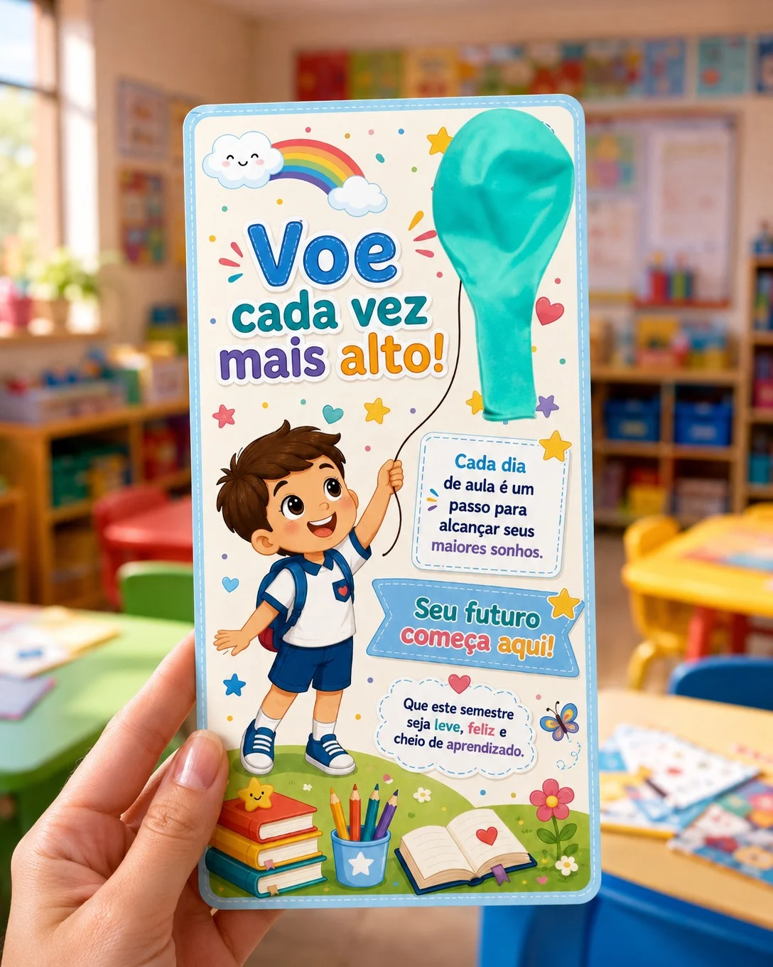 Cartão volta às aulas – voe alto! – PDF para Imprimir — amostra 1: Sobre o CARTÃO VOLTA ÀS AULAS – VOE ALTO!