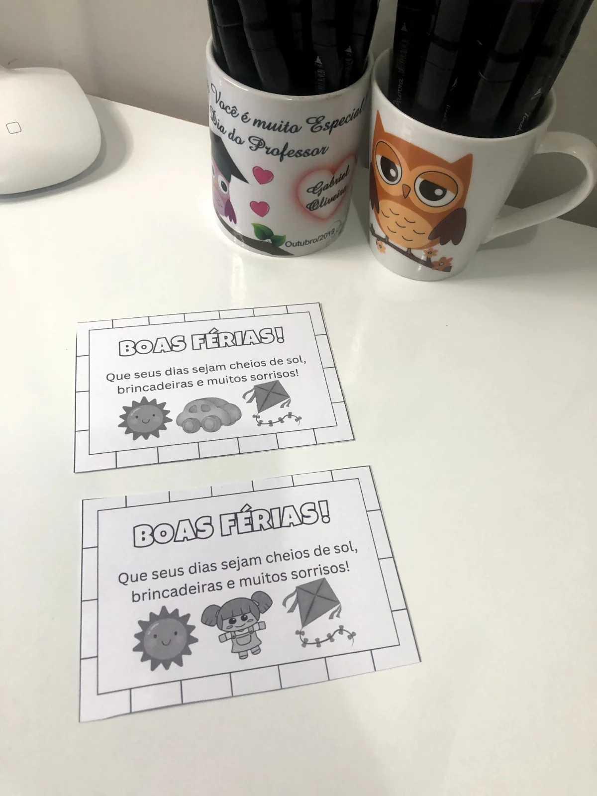 Cartãozinho Boas Férias – Lembrancinha Especial para os Alunos — amostra 3: Encante seus alunos com lindos cartões de Boas…