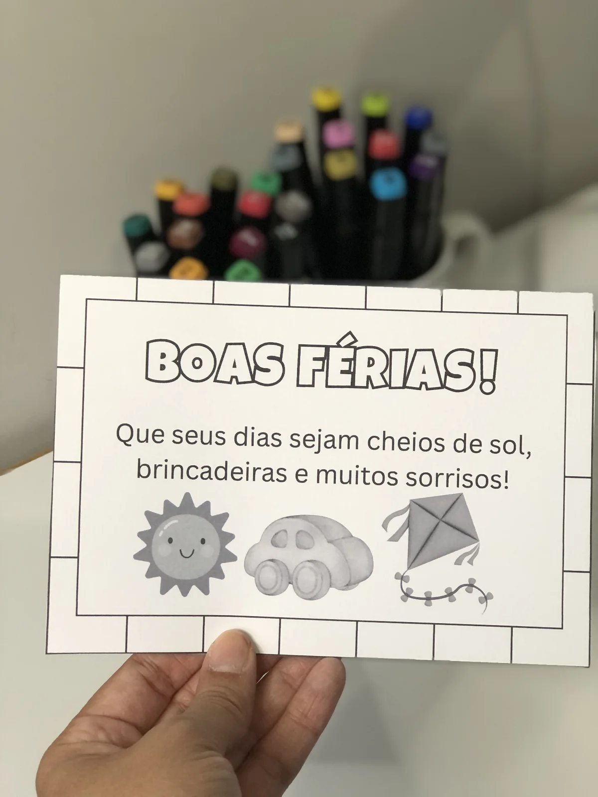Cartãozinho “Boas Férias” para Imprimir | Educação Infantil e Anos Iniciais — amostra 3: Cartõezinhos de Boas Férias…