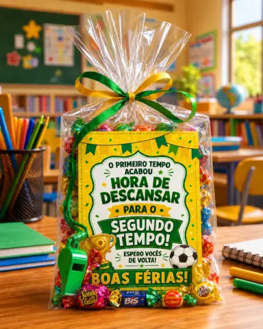 Cartãozinho Férias Copa – PDF para Imprimir — amostra 2: Lembrancinha férias no tema copa do mundo