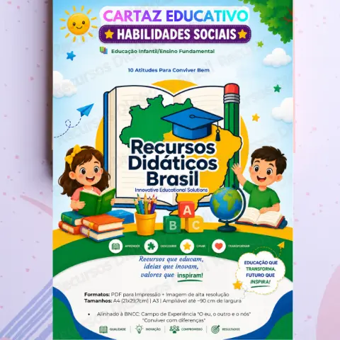 Cartaz 10 Atitudes para Conviver Bem: Habilidades Sociais — amostra 3: O que está incluso