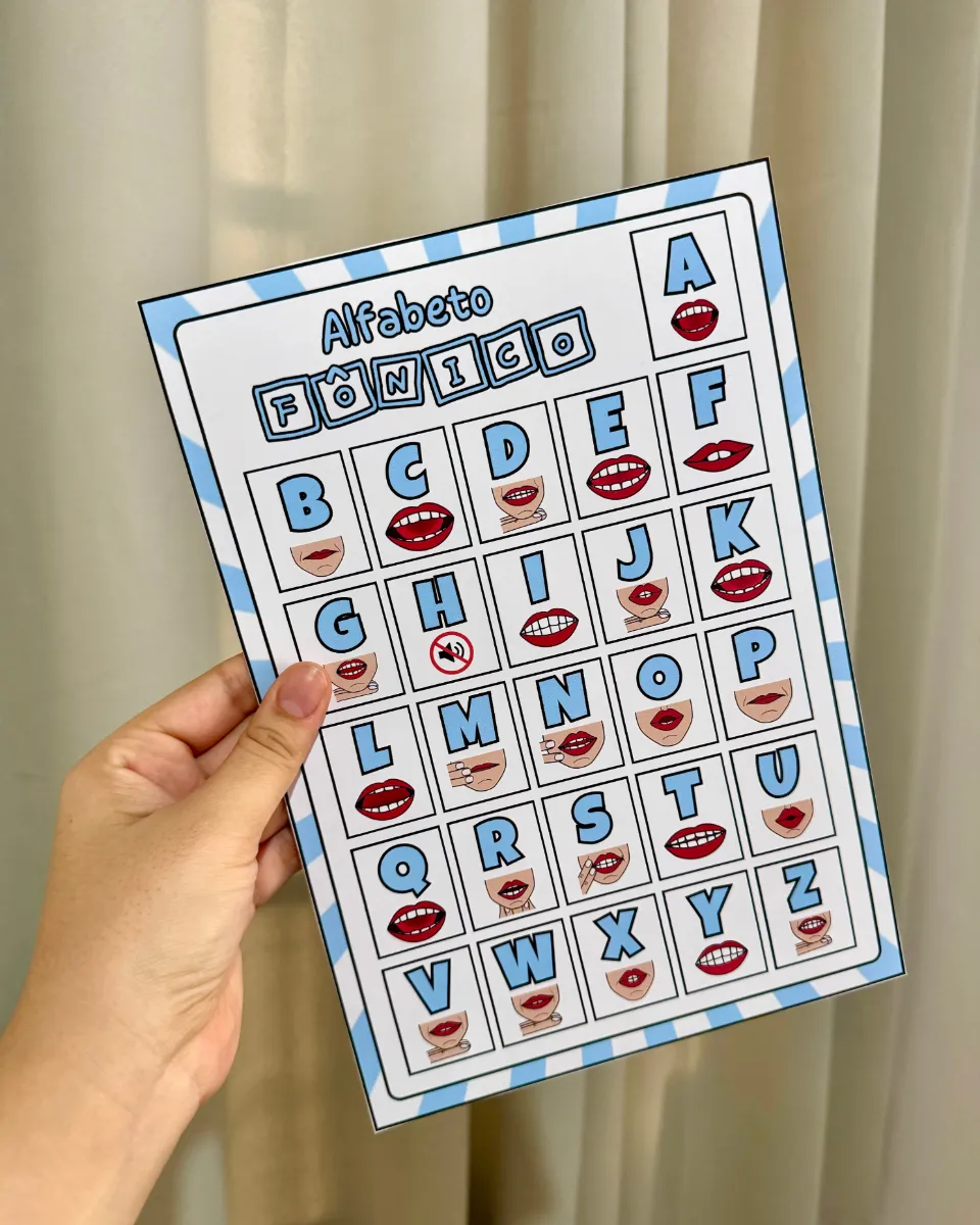 Cartaz Alfabeto Fônico para Alfabetização – Letras e Sons — amostra 2: Recurso pedagógico para trabalhar o alfabeto e a…