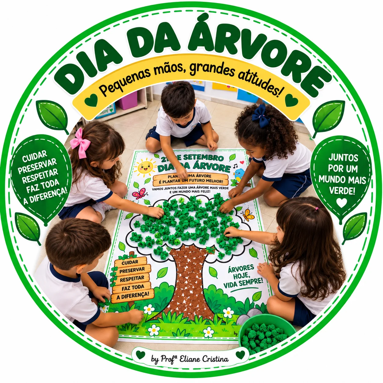 Cartaz Atividade Coletiva dia da Árvore — Alfabetização para Educação Infantil: 🌳💚 🌱 Atividade Coletiva Dia da Árvore A…