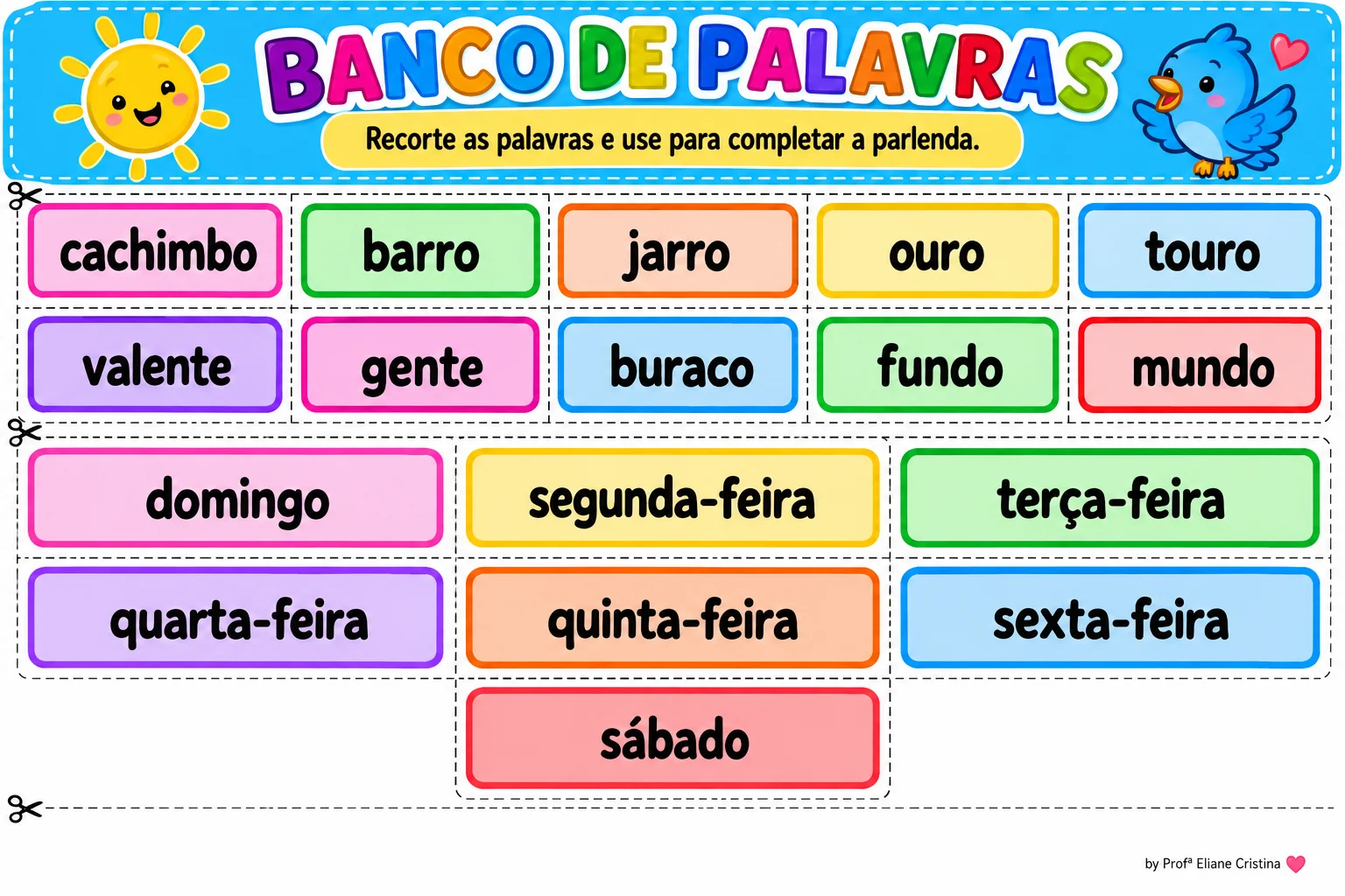Cartaz Atividade Coletiva – Parlenda “Hoje é Domingo” 🎵📚 — amostra 2: Cartaz Atividade Coletiva – Parlenda “Hoje é…