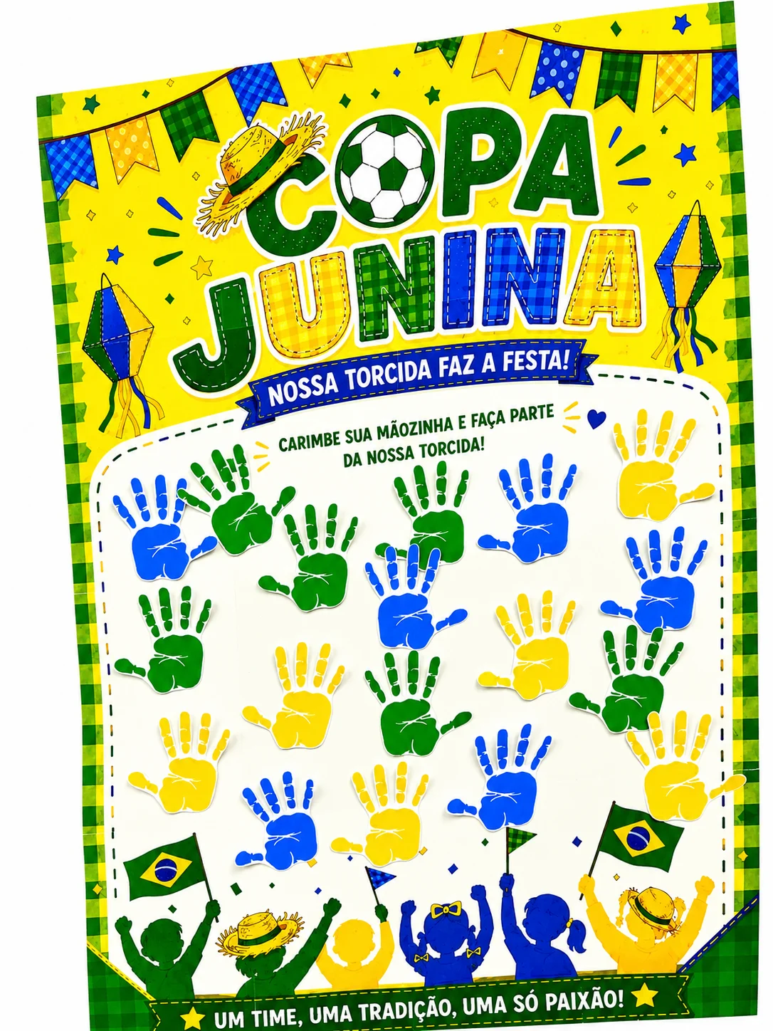 Cartaz Colaborativo Copa Junina — amostra 2: O Cartaz Colaborativo Copa Junina é um recurso lúdico e divertido para…