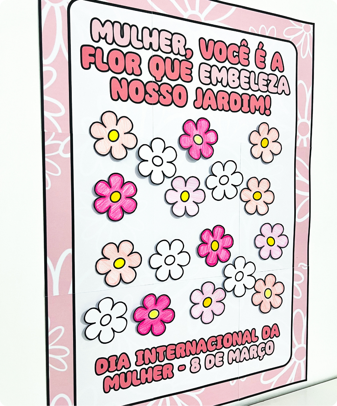 Cartaz colaborativo de Dia da Mulher para imprimir — amostra 1: Uma produção coletiva para marcar o 8 de março