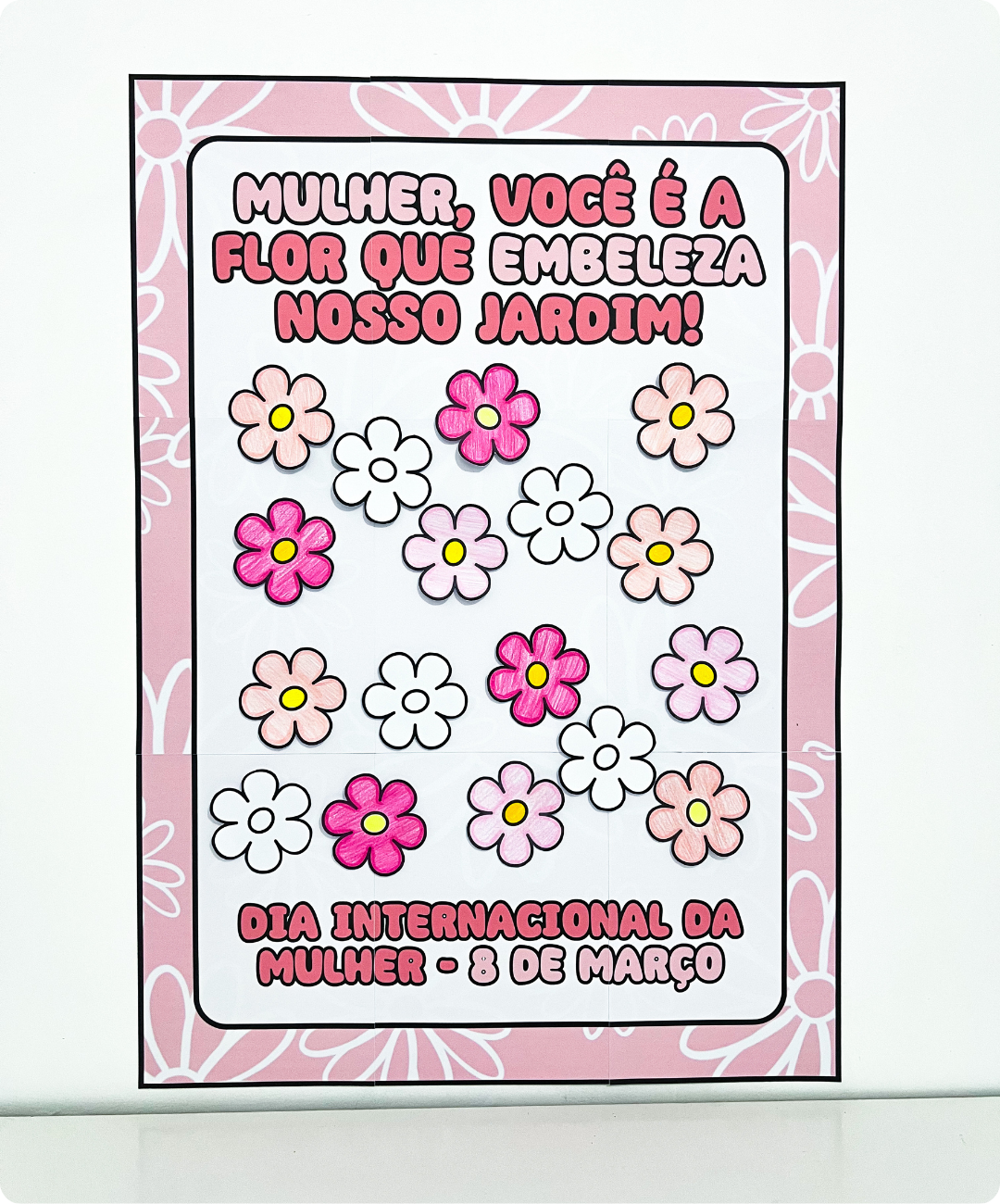 Cartaz colaborativo de Dia da Mulher para imprimir — amostra 3: O que está incluído no PDF