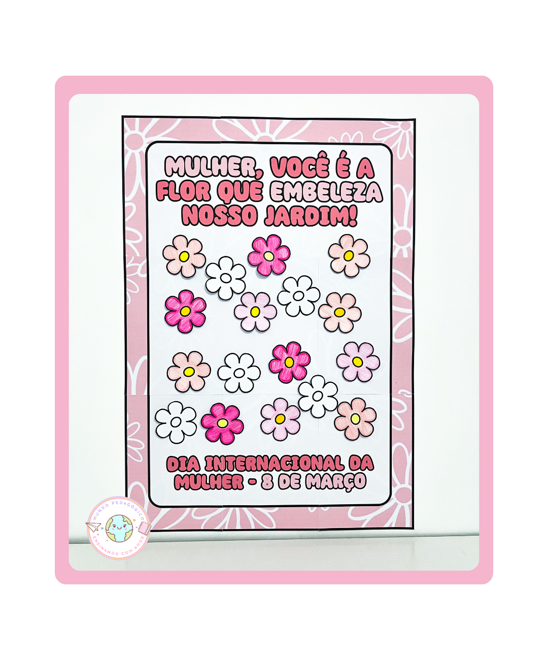 Cartaz colaborativo de Dia da Mulher para imprimir — Datas comemorativas para Todas as séries: Prepare uma homenagem…