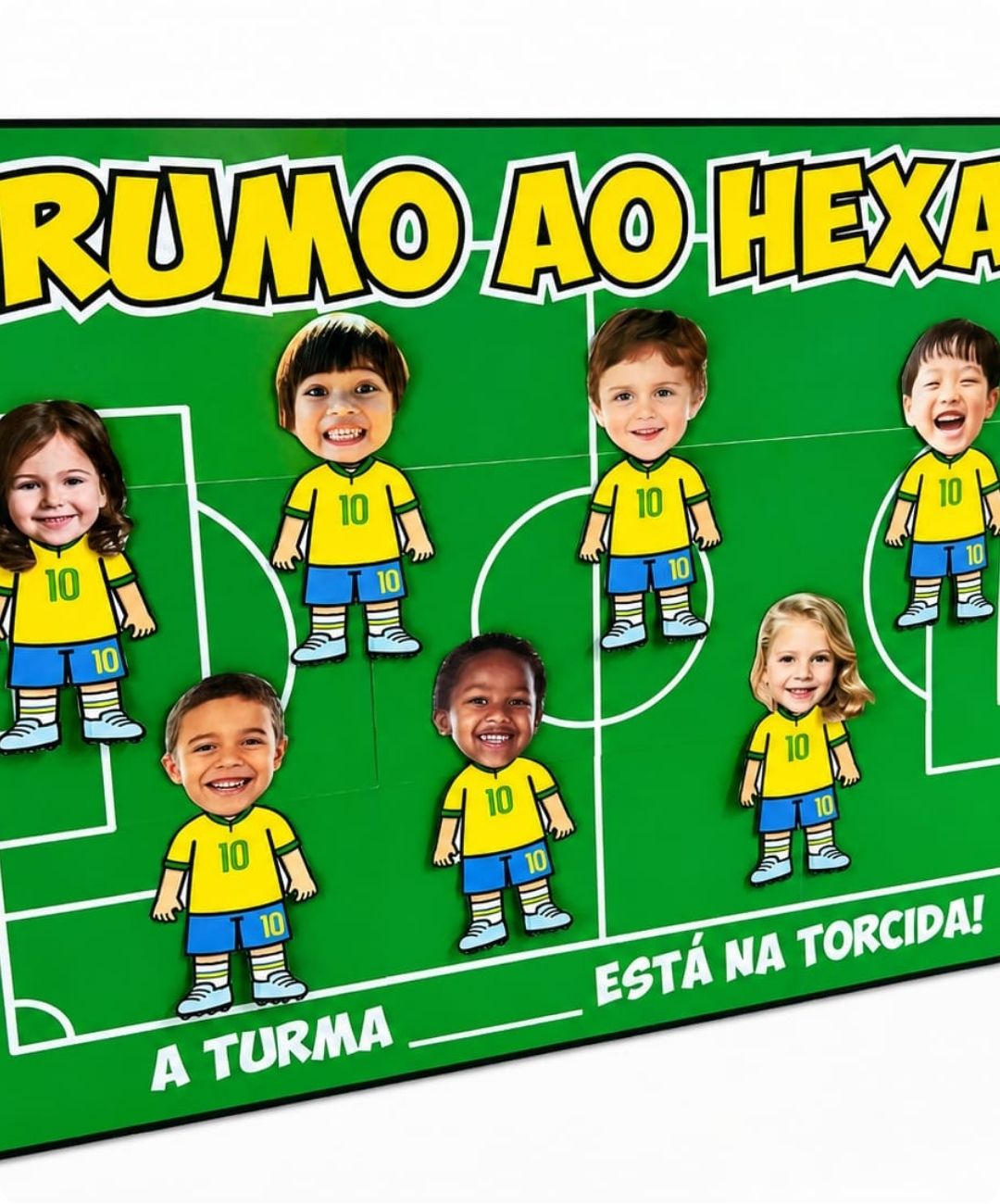 Cartaz colaborativo de futebol para imprimir — amostra 5: Leve o tema da Copa do Mundo à sala com um cartaz colaborativo em…