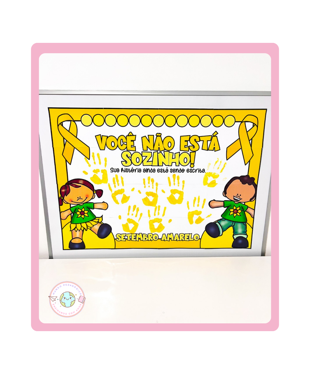 Cartaz colaborativo de Setembro Amarelo para imprimir — capa do material