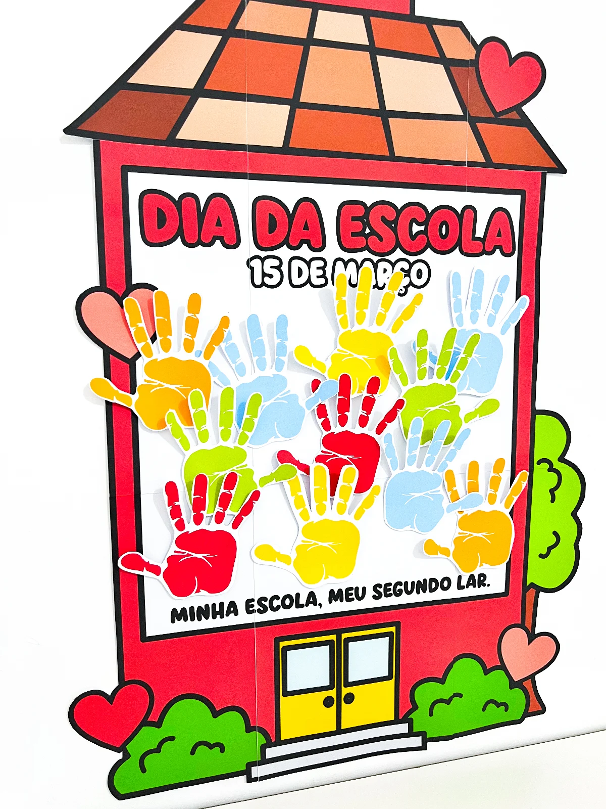 Cartaz Colaborativo Dia da Escola | Painel Coletivo para Montar PDF — amostra 1: O Cartaz Colaborativo Dia da Escola é um…