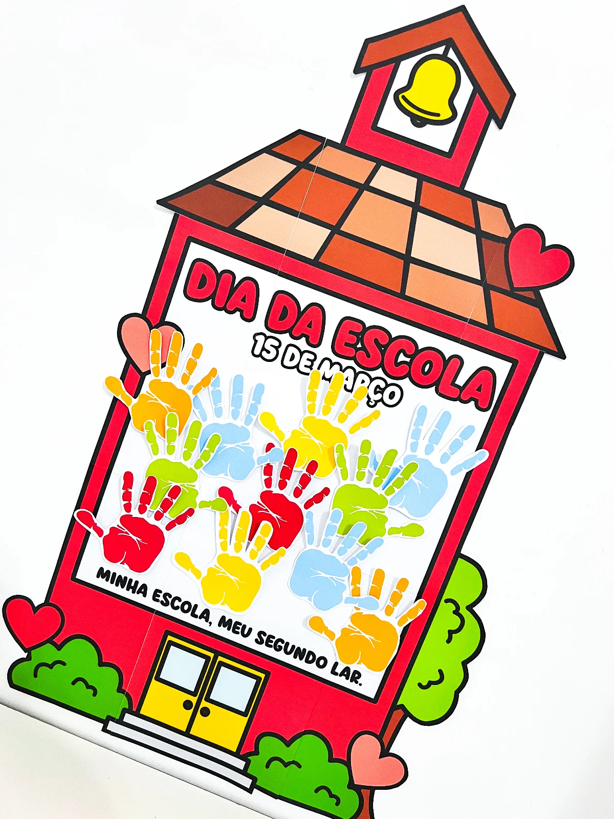 Cartaz Colaborativo Dia da Escola | Painel Coletivo para Montar PDF — amostra 2: O Cartaz Colaborativo Dia da Escola é um…