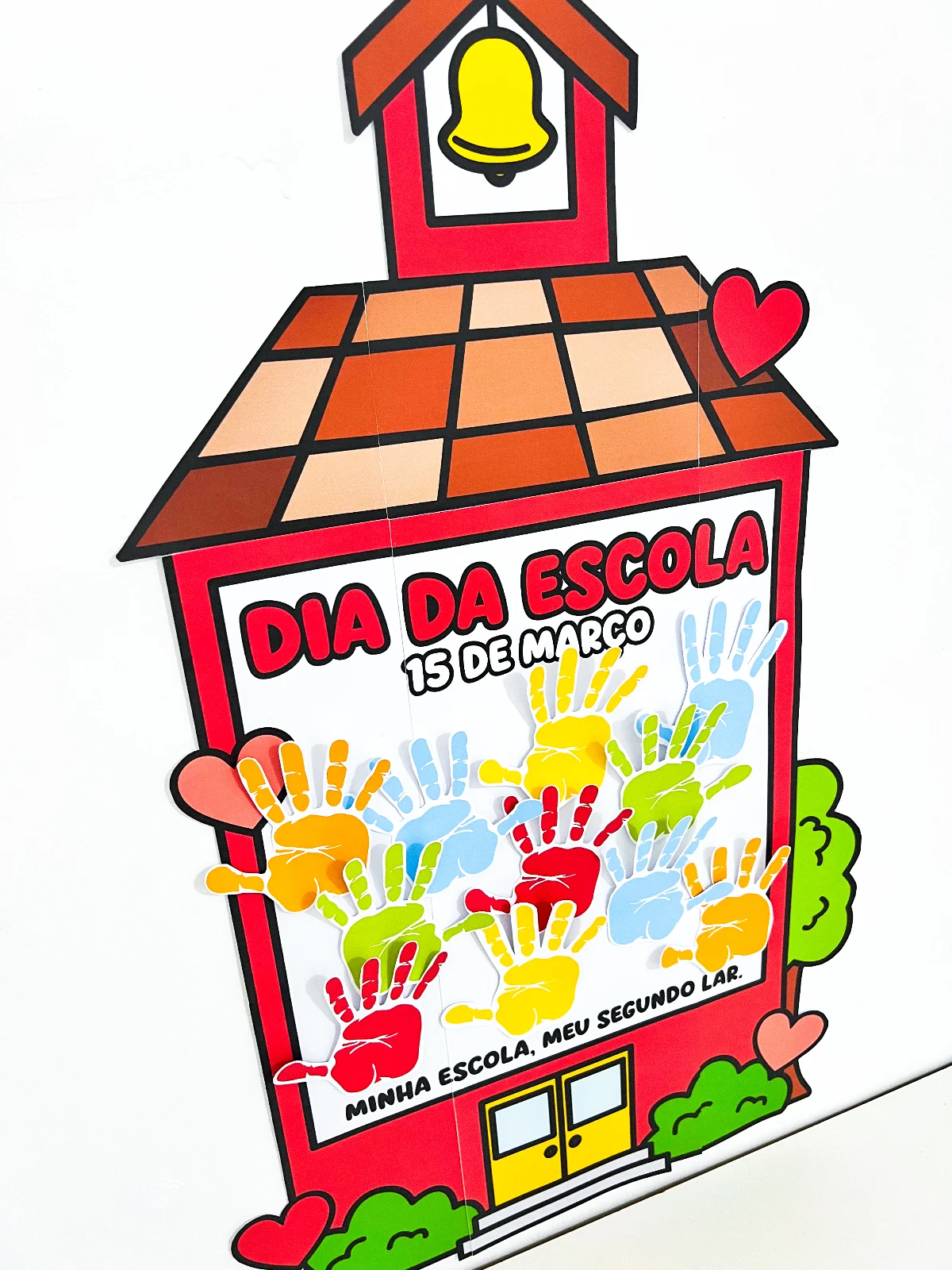 Cartaz Colaborativo Dia da Escola | Painel Coletivo para Montar PDF — amostra 4: O Cartaz Colaborativo Dia da Escola é um…
