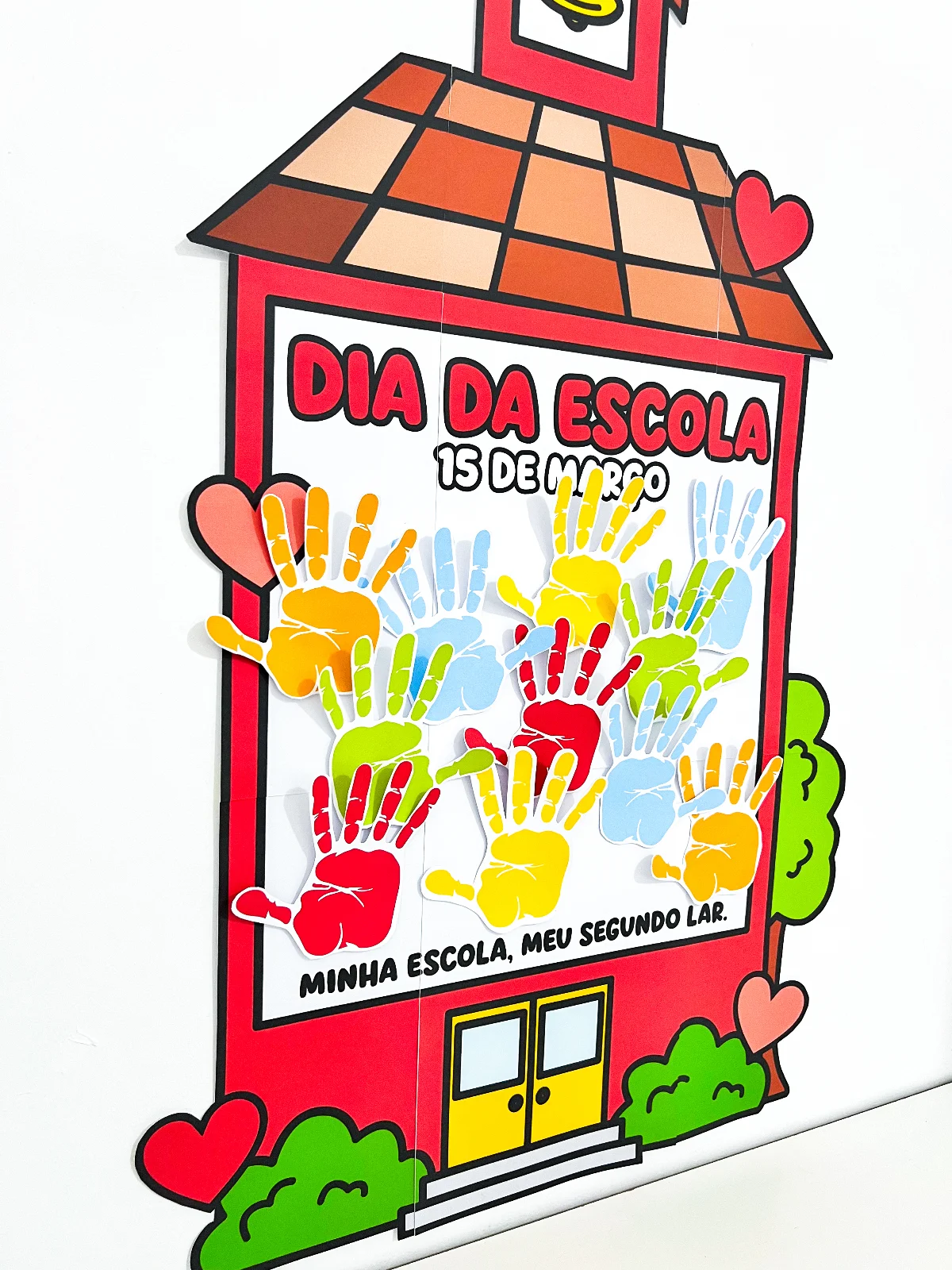 Cartaz Colaborativo Dia da Escola | Painel Coletivo para Montar PDF — amostra 5: O Cartaz Colaborativo Dia da Escola é um…