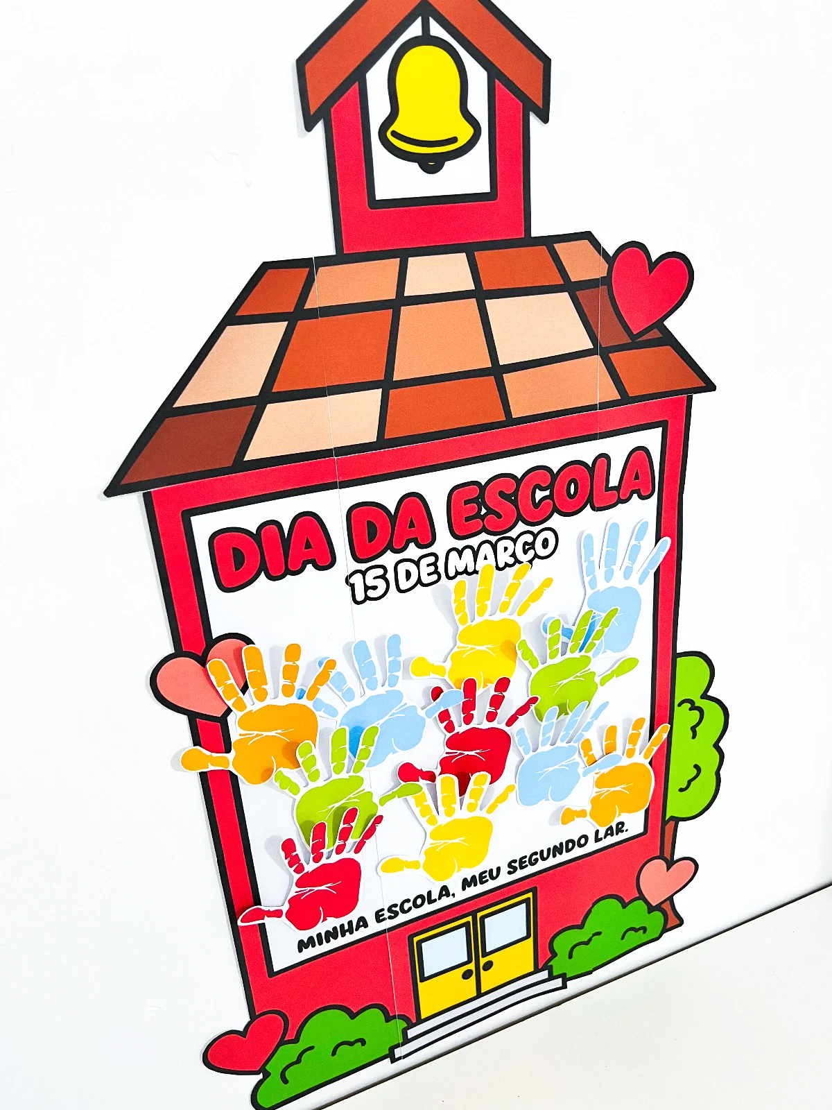 Cartaz Colaborativo Dia da Escola | Painel Coletivo para Montar PDF — amostra 6: O Cartaz Colaborativo Dia da Escola é um…