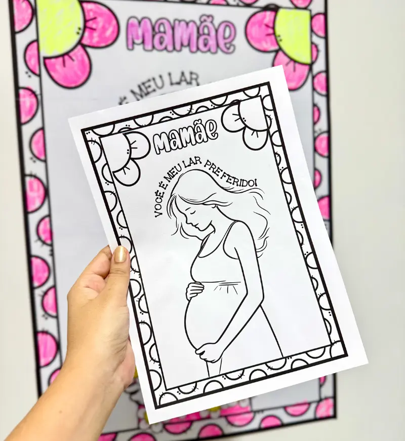 Cartaz Colaborativo Dia das Mães para Colorir em PDF — amostra 4: Para quem é indicado