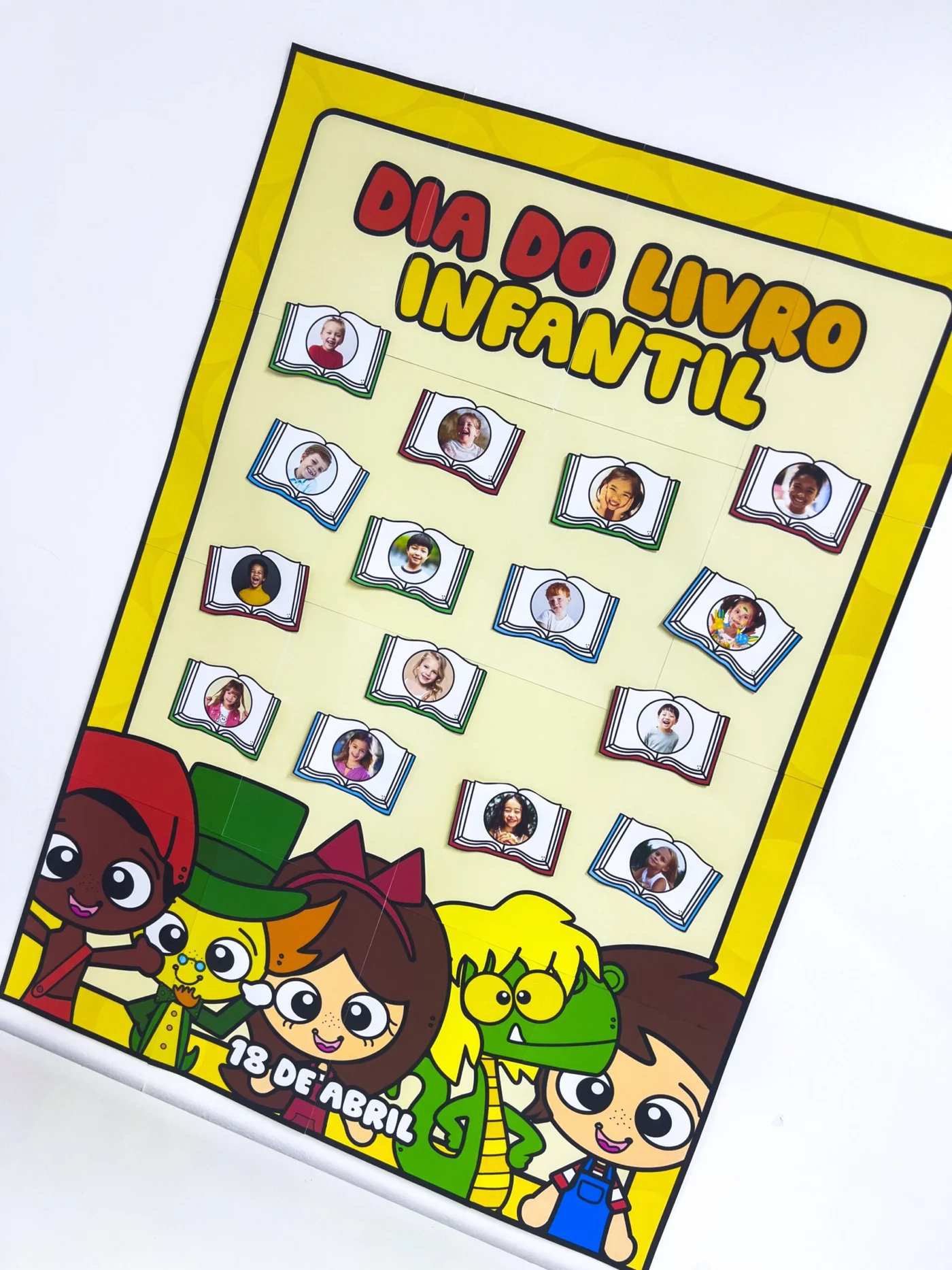 Cartaz colaborativo dia do livro infantil — Datas comemorativas para Todas as séries: Cartaz Colaborativo Dia do Livro…
