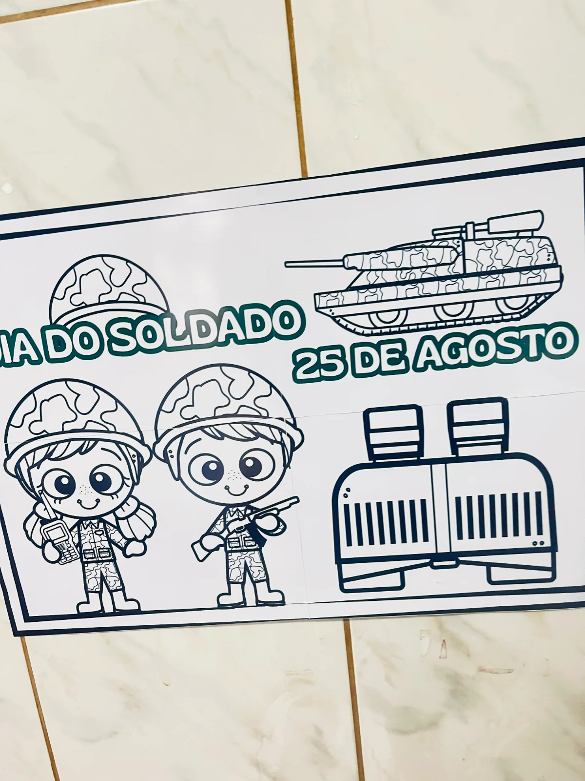 Cartaz Colaborativo Dia do Soldado | Educação Infantil — amostra 1: Sobre o Cartaz Colaborativo Dia do Soldado