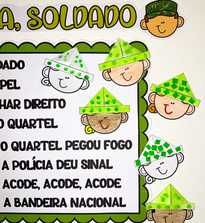 Cartaz Colaborativo Marcha Soldado para Imprimir — amostra 3: Como usar em sala de aula