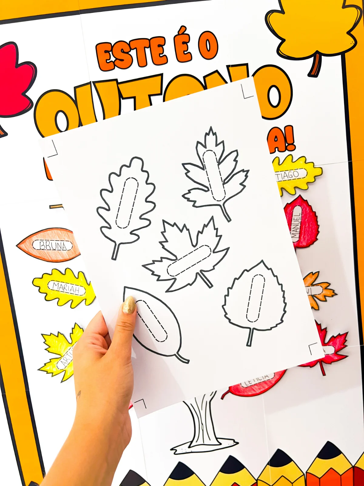 Cartaz Colaborativo: Outono da Turma – PDF para Imprimir — amostra 1: O que vem no material