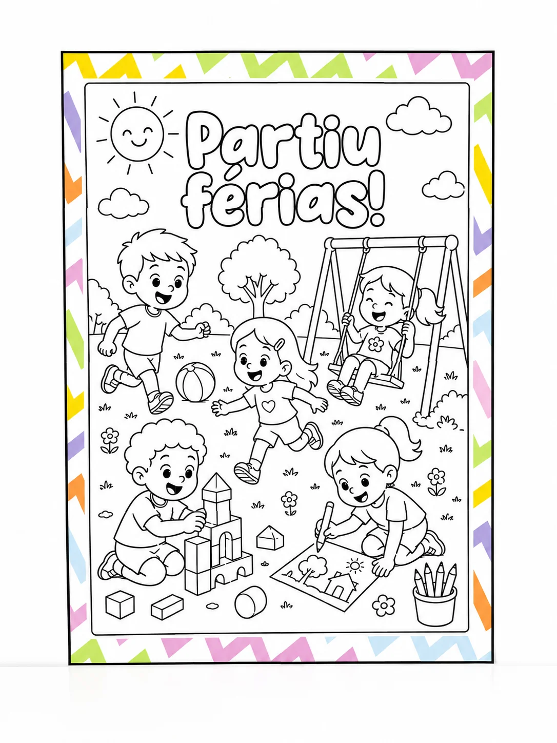 Cartaz Colaborativo para Colorir Partiu Férias — amostra 2: Sobre o Cartaz Colaborativo para Colorir Partiu Férias