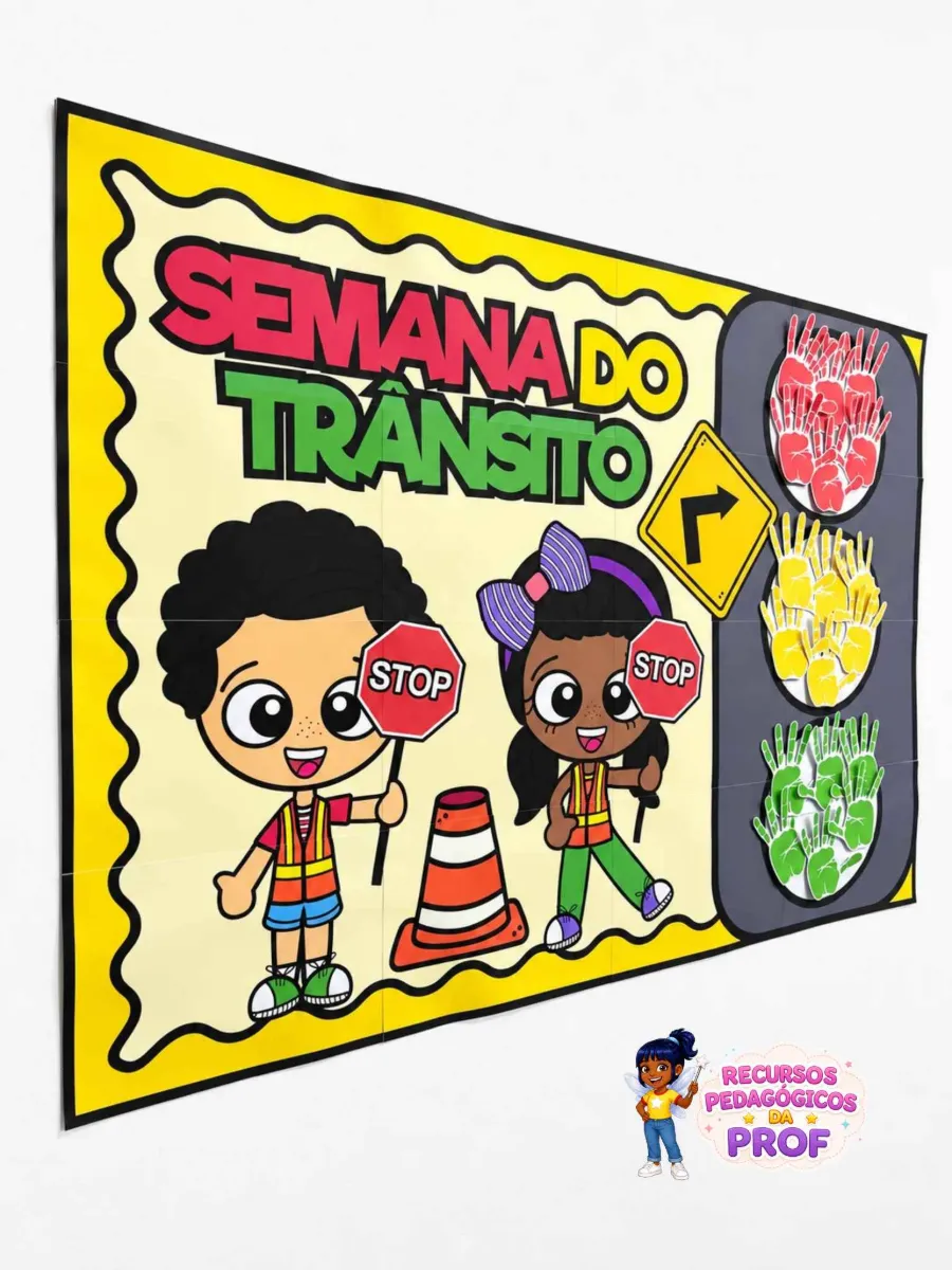 Cartaz Colaborativo Semana do Trânsito — Atividades para 3º ano: Este é um material pedagógico pensado para envolver toda a…