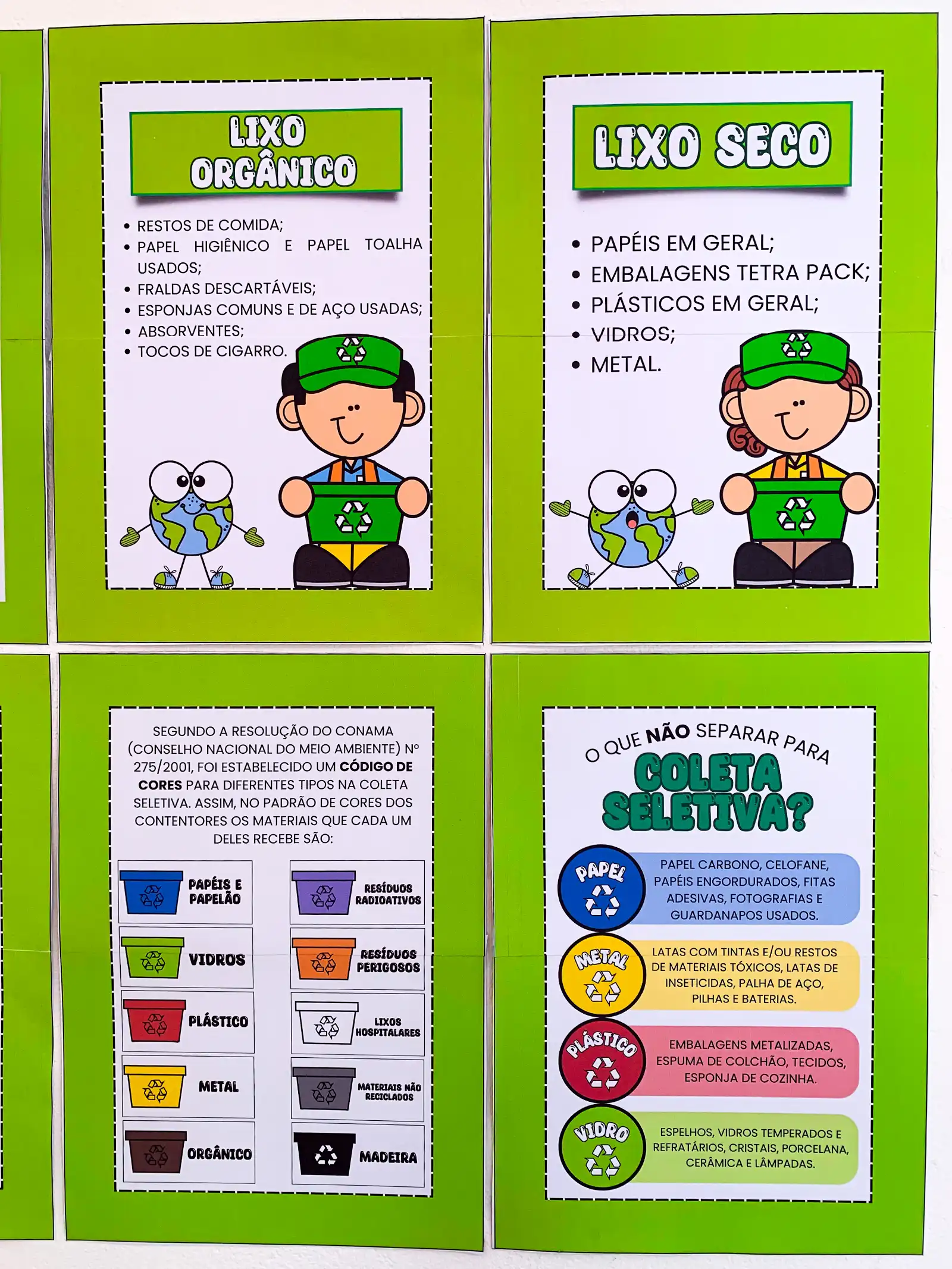 Cartaz Coleta Seletiva – Material Pedagógico — amostra 4: Este material colorido, lúdico e informativo foi desenvolvido…