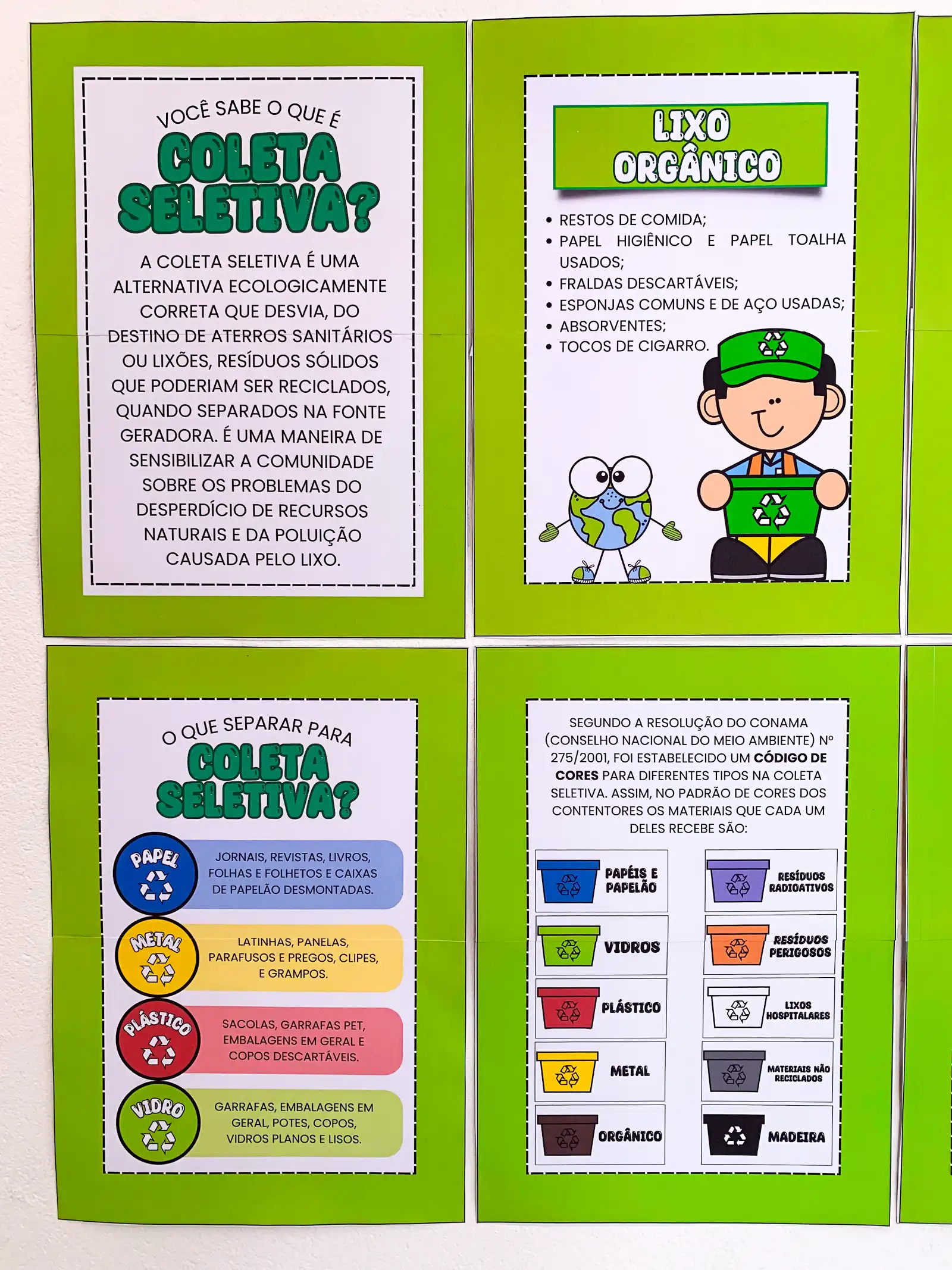 Cartaz Coleta Seletiva – Material Pedagógico — amostra 5: Este material colorido, lúdico e informativo foi desenvolvido…