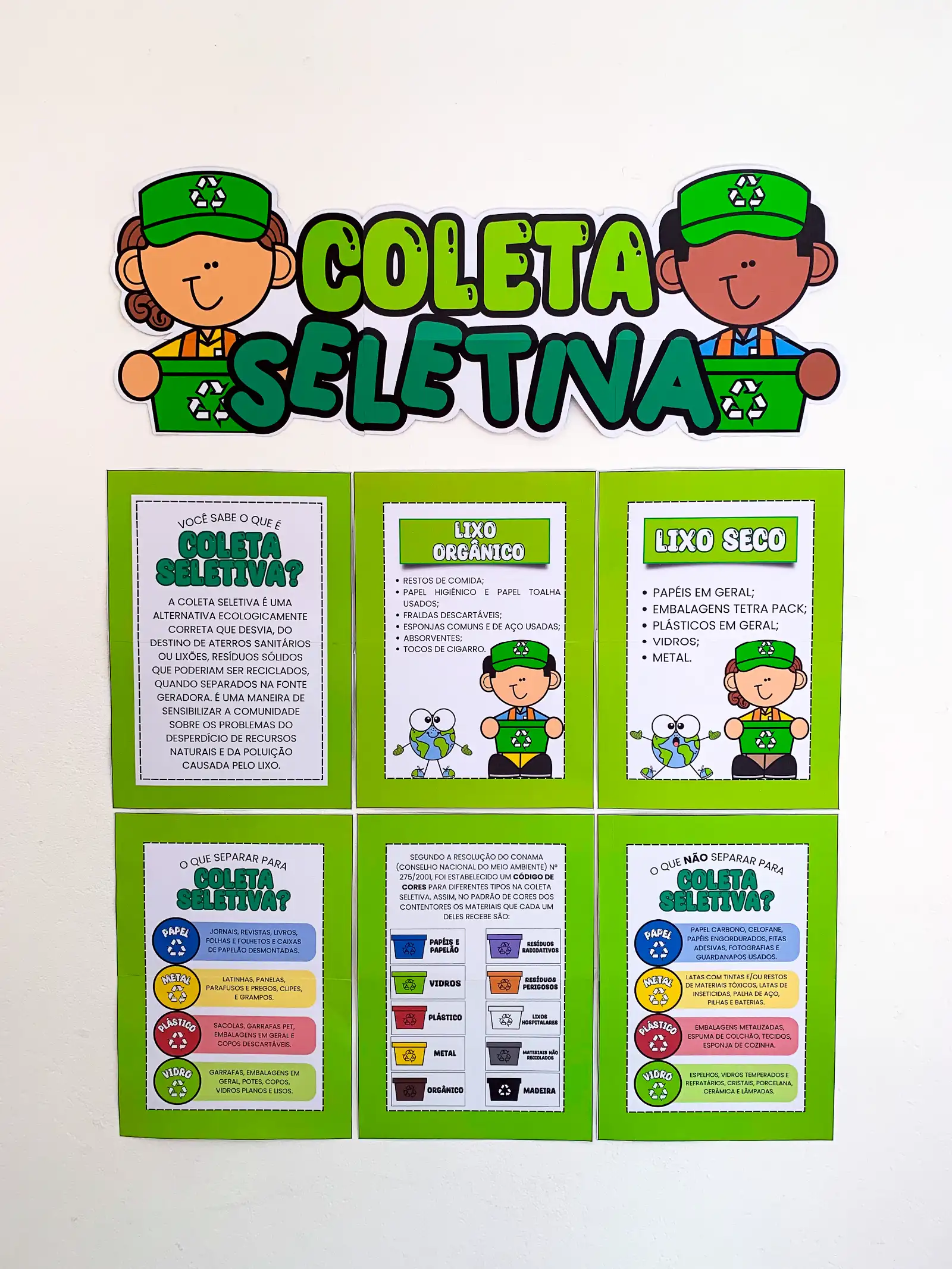 Cartaz Coleta Seletiva – Material Pedagógico — amostra 7: Este material colorido, lúdico e informativo foi desenvolvido…