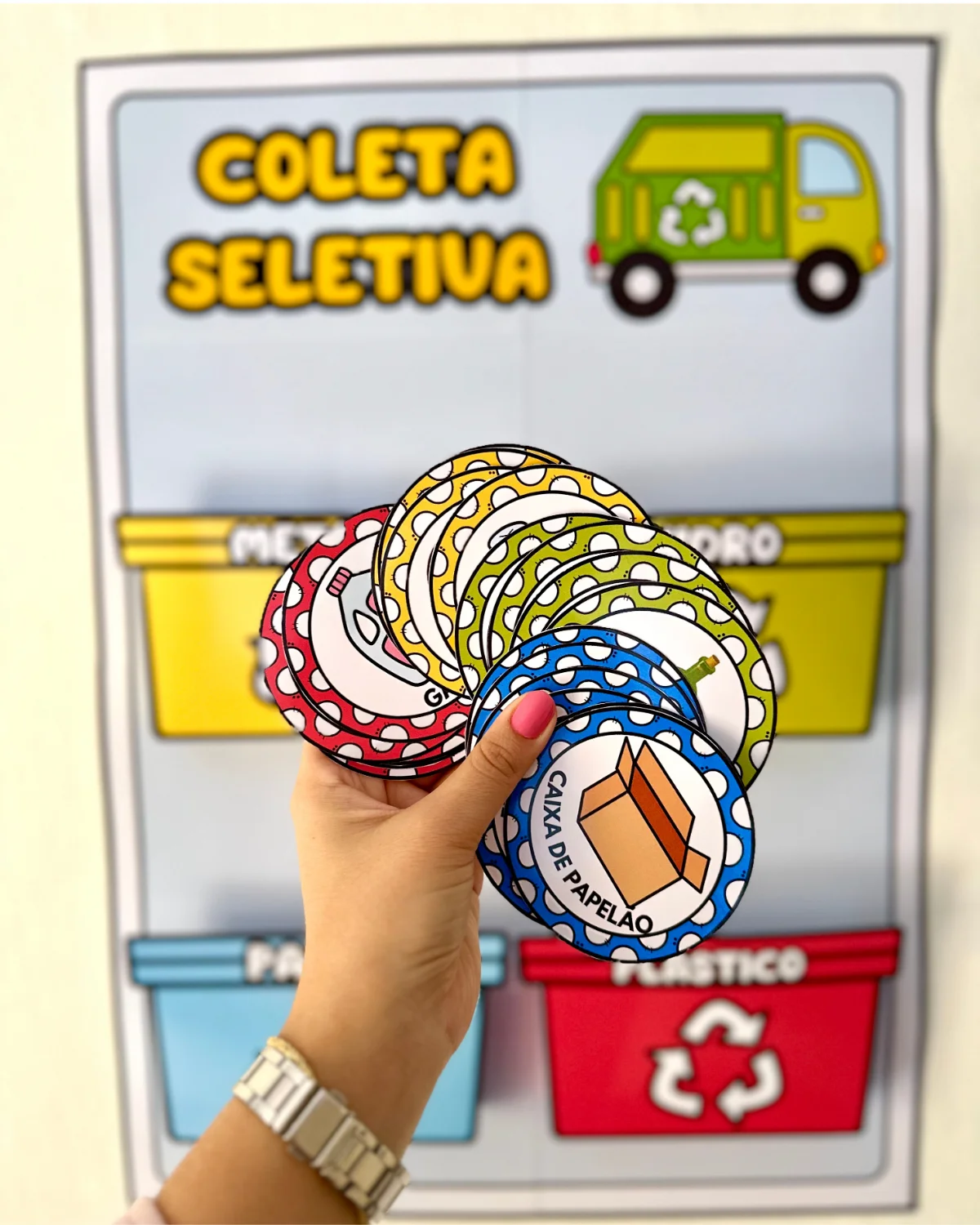 Cartaz Coleta Seletiva – PDF para Imprimir — amostra 1: O que vem no material
