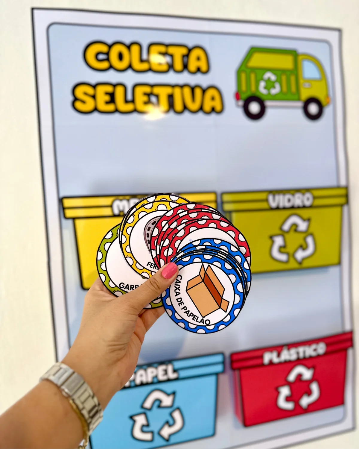 Cartaz Coleta Seletiva – PDF para Imprimir — amostra 2: Cartaz Coleta Seletiva para trabalhar o tema Meio Ambiente com as…