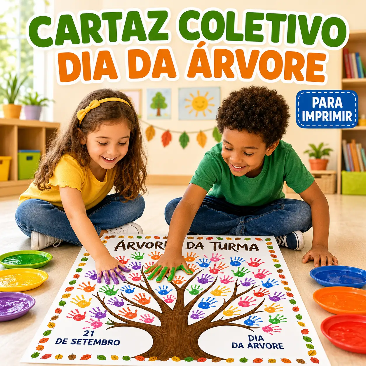Cartaz Coletivo Dia da Árvore para Imprimir em PDF — capa do material
