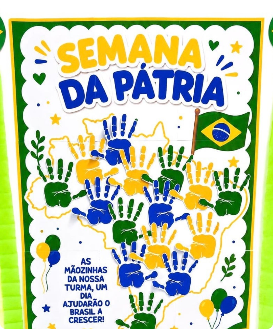 Cartaz de 7 de Setembro para imprimir — Educação Infantil — amostra 1: Uma proposta coletiva para o 7 de Setembro