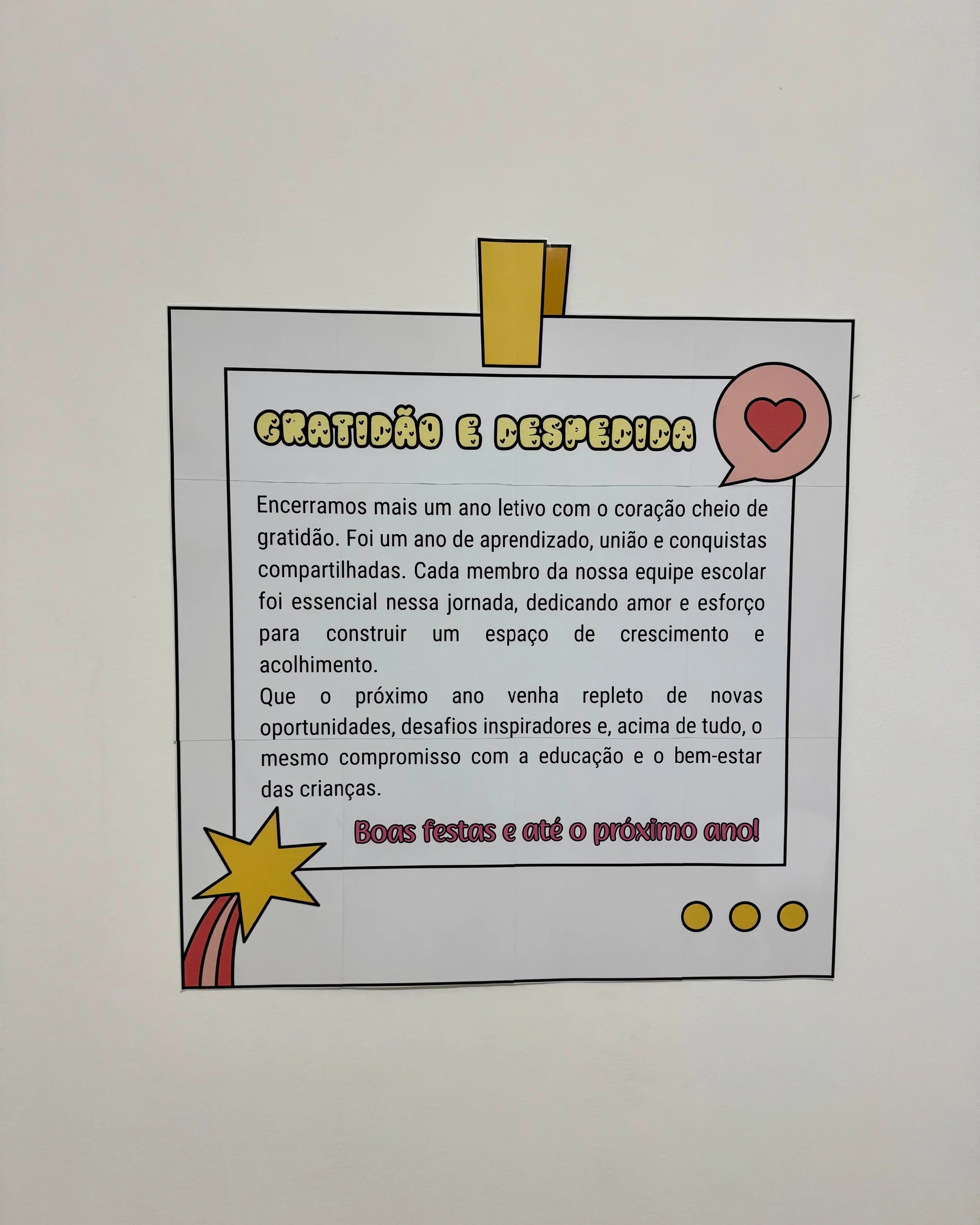 Cartaz de Agradecimento à Equipe Escolar para Imprimir em PDF — amostra 2: Cartaz de agradecimento à equipe escolar em PDF,…