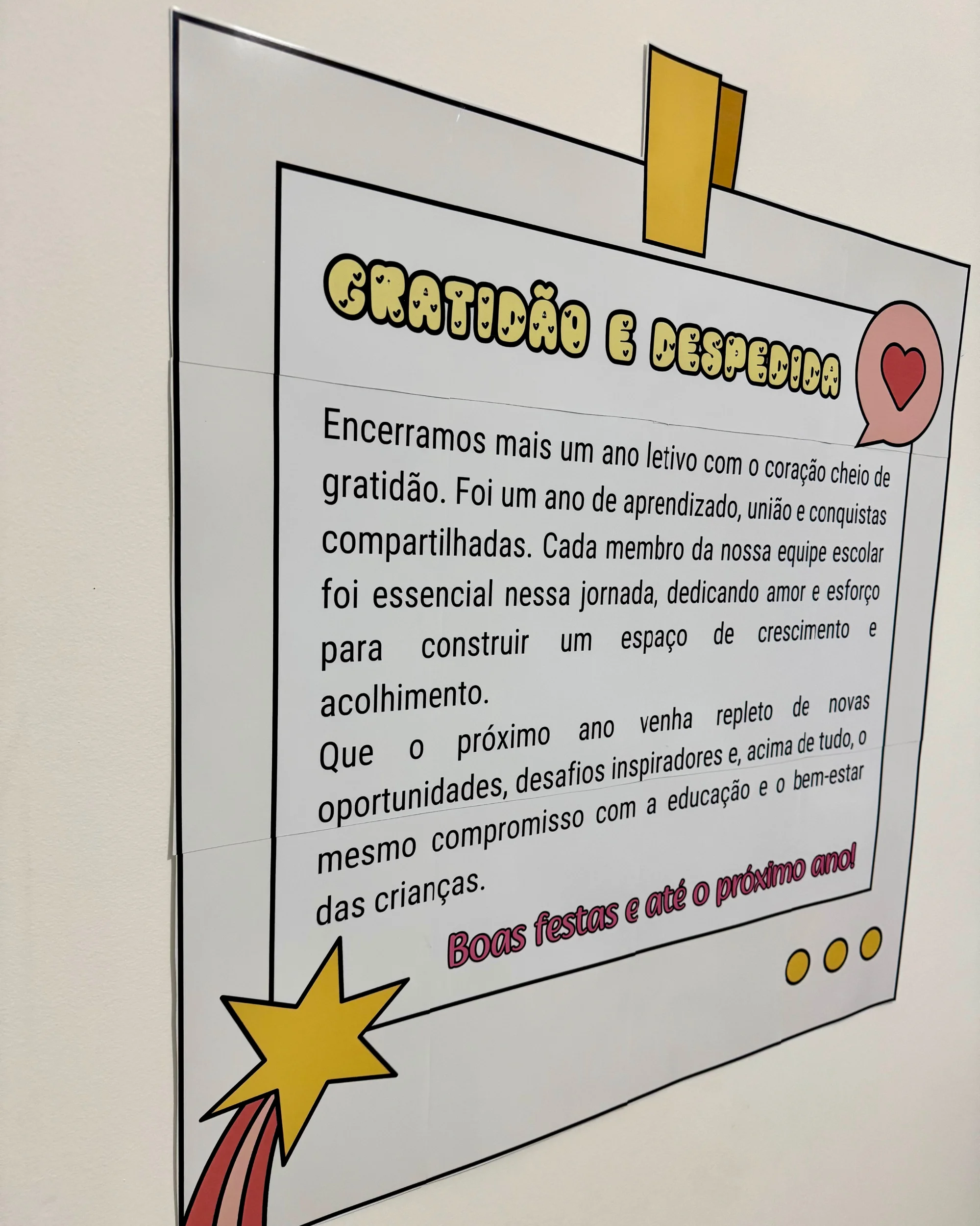Cartaz de Agradecimento à Equipe Escolar para Imprimir em PDF — capa do material