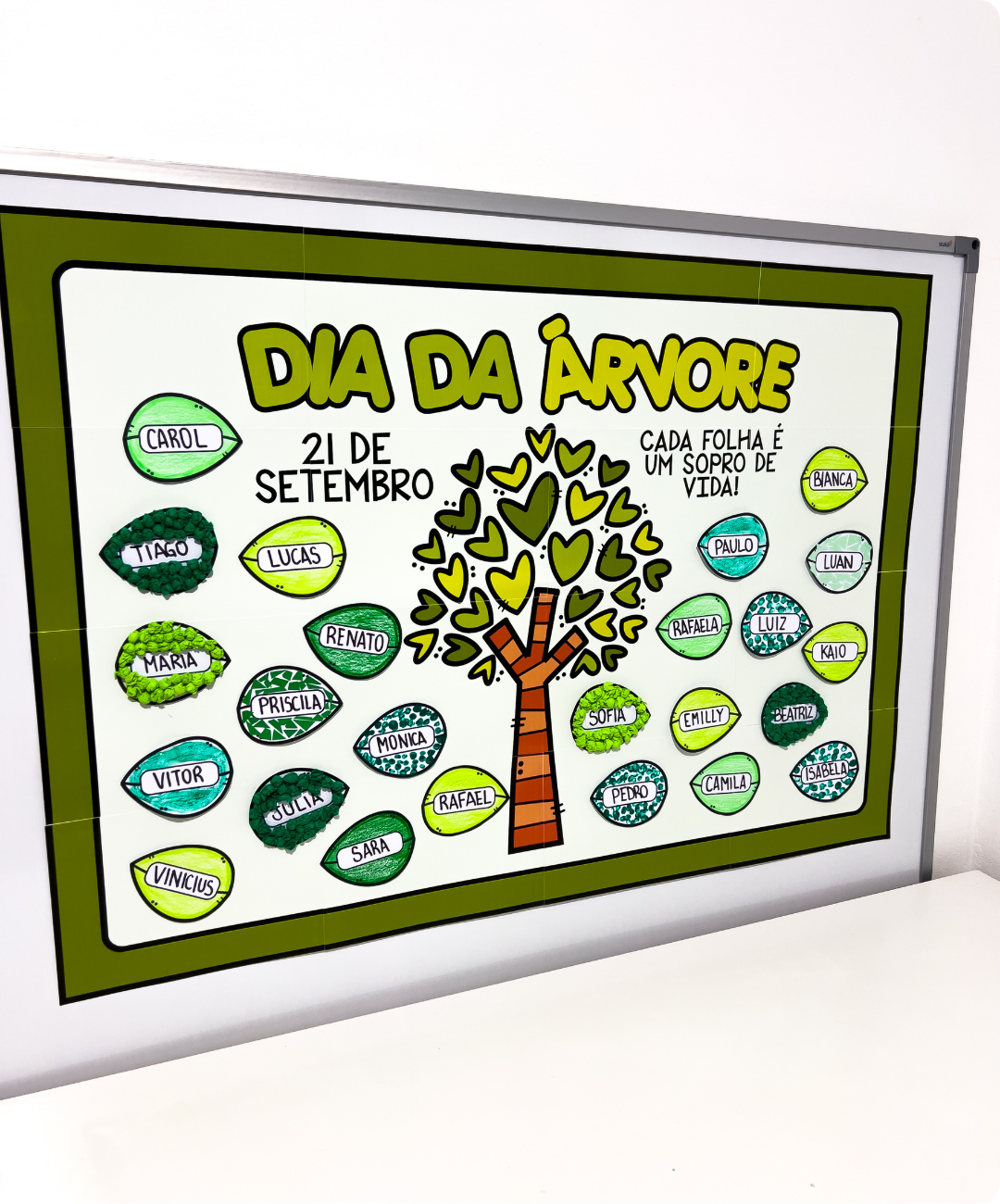 Cartaz de árvore para imprimir — atividade colaborativa — amostra 2: Como aplicar a atividade em sala