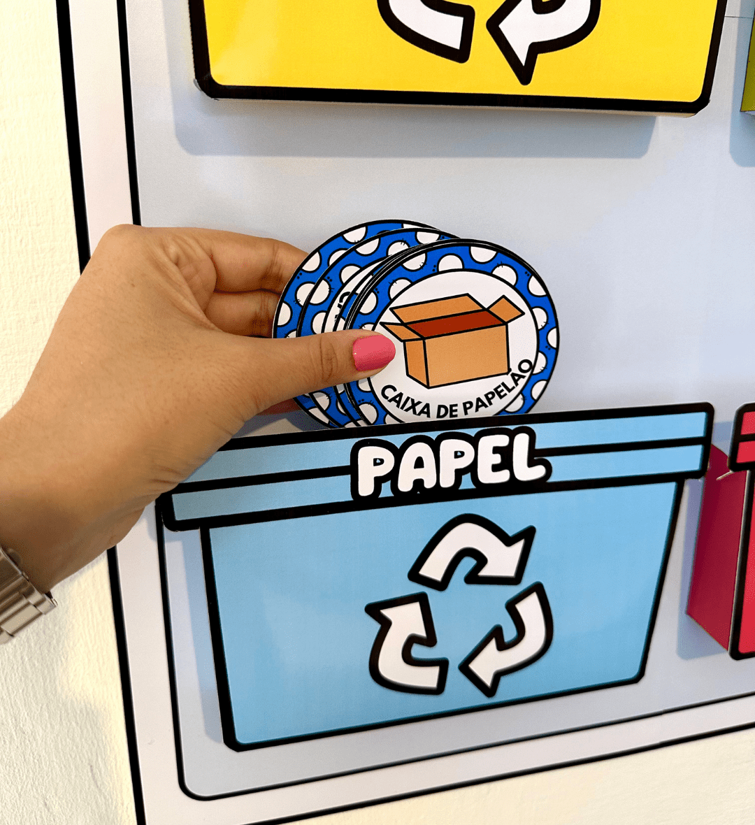 Cartaz de Coleta Seletiva para Educação Infantil e Anos Iniciais — amostra 2: O que vem no material
