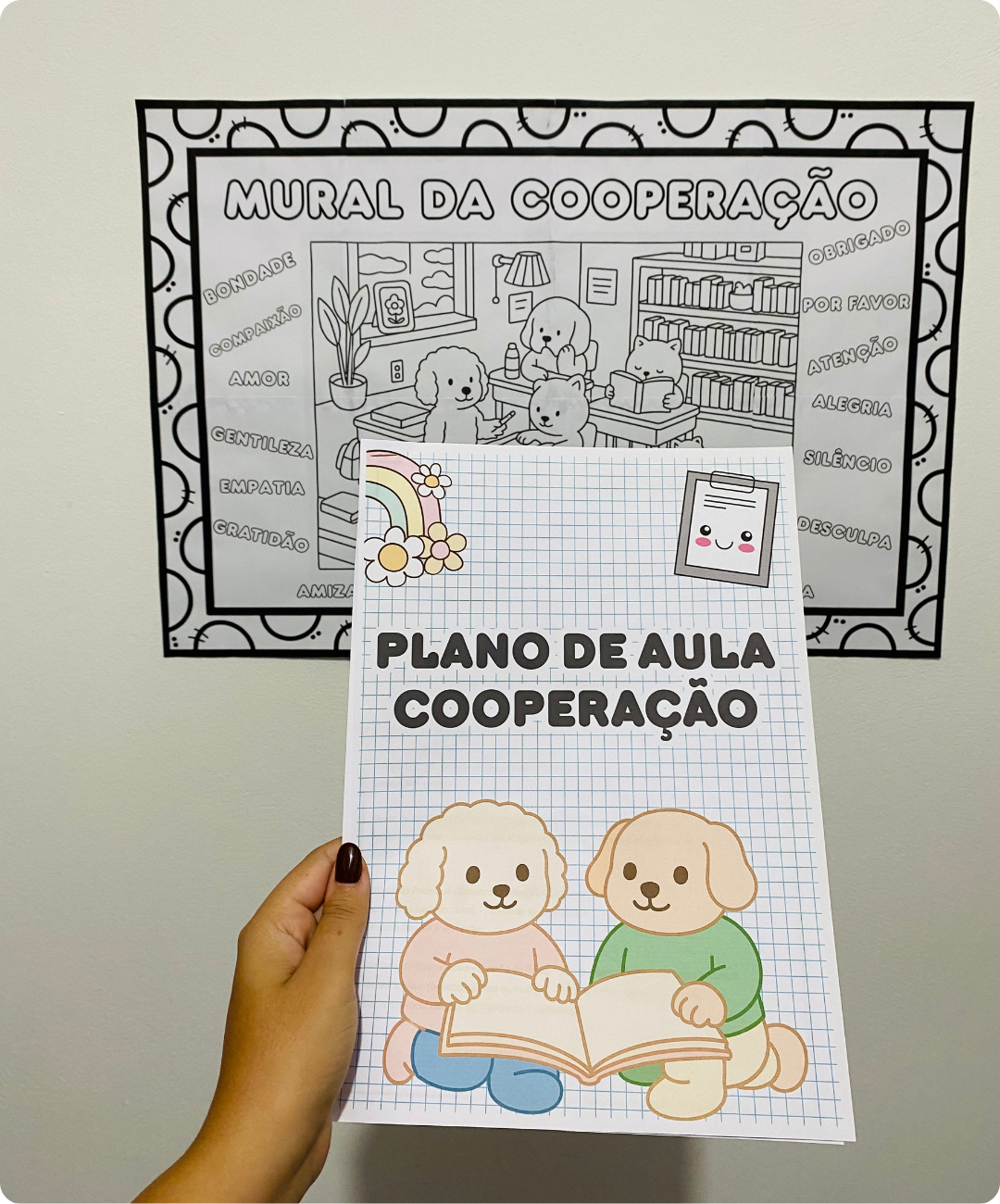 Cartaz de cooperação para imprimir – Bobbie Goods — amostra 3: O que acompanha o PDF