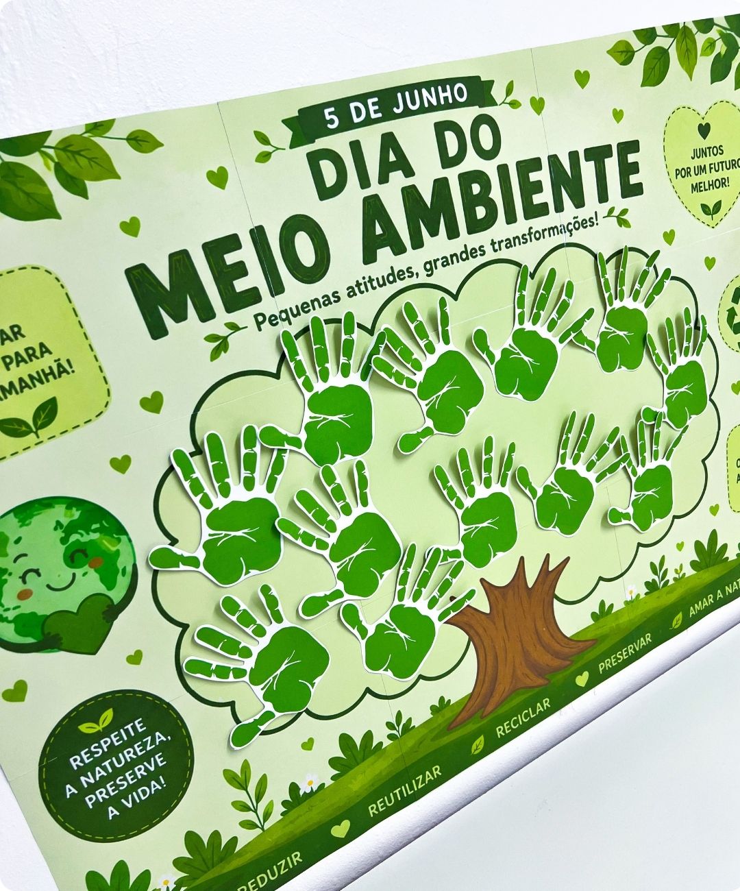 Cartaz de meio ambiente para imprimir — amostra 2: Como conduzir a aplicação em sala