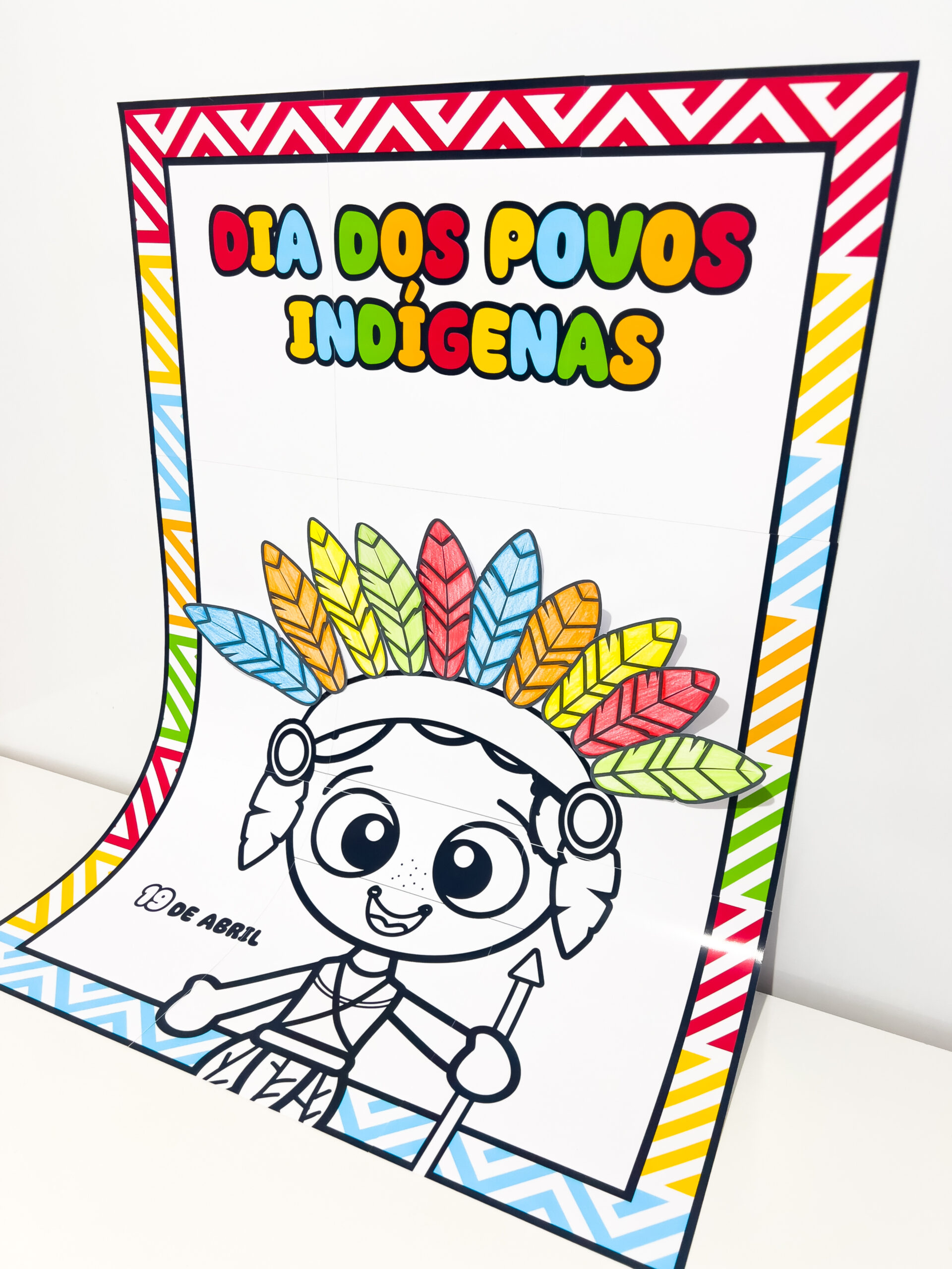 Cartaz de povos indígenas para imprimir — amostra 3: O que está disponível no PDF