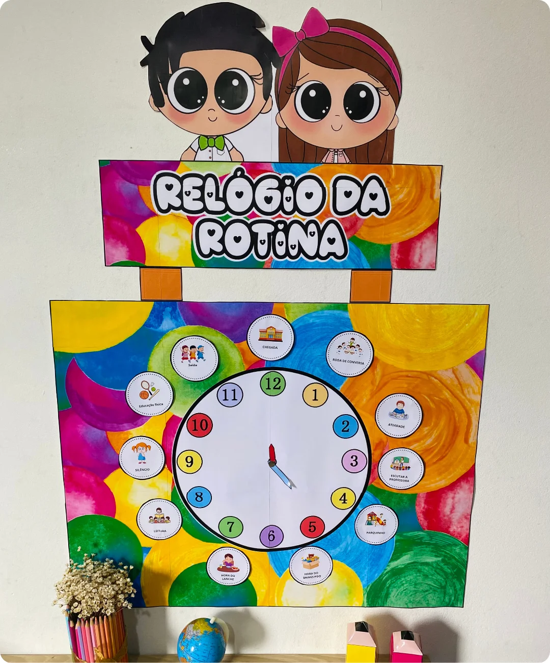 Cartaz de rotina para imprimir — Educação Infantil e Anos Iniciais — capa do material