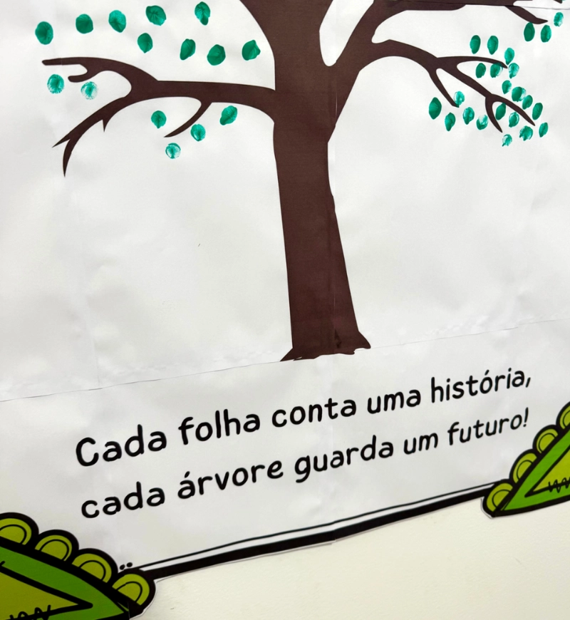 Cartaz Dia da Árvore Colaborativo para Educação Infantil — amostra 2: O que acompanha o material