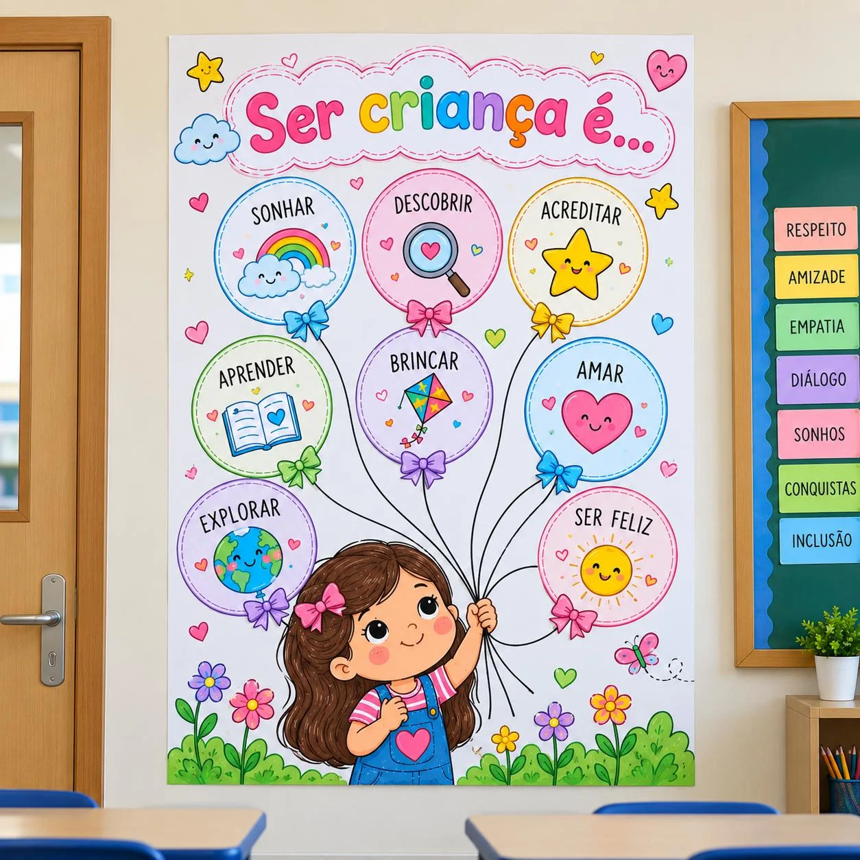 Cartaz Dia das Crianças “Ser criança é…” — capa do material