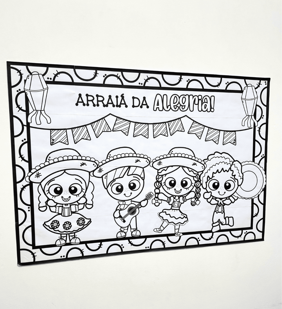 Cartaz Festa Junina para Colorir em Pintura Coletiva — amostra 4: Para quem é indicado